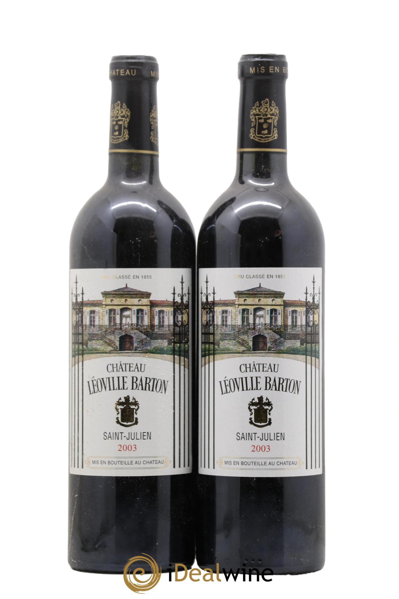 Château Léoville Barton 2ème Grand Cru Classé 2003 - Lot of 2 bottles - 0