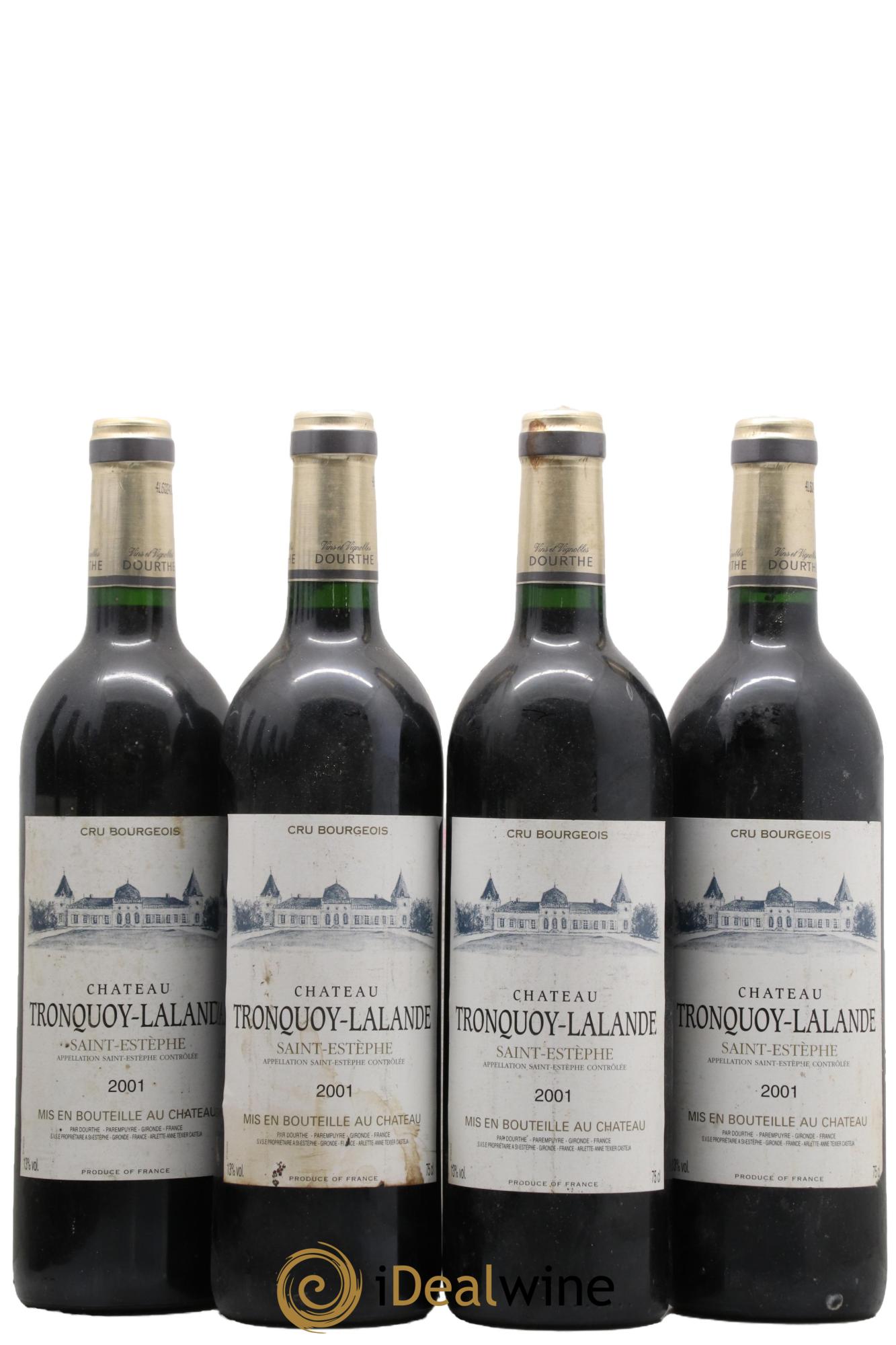 Château Tronquoy Lalande 2001 - Lot of 4 bottles - 0