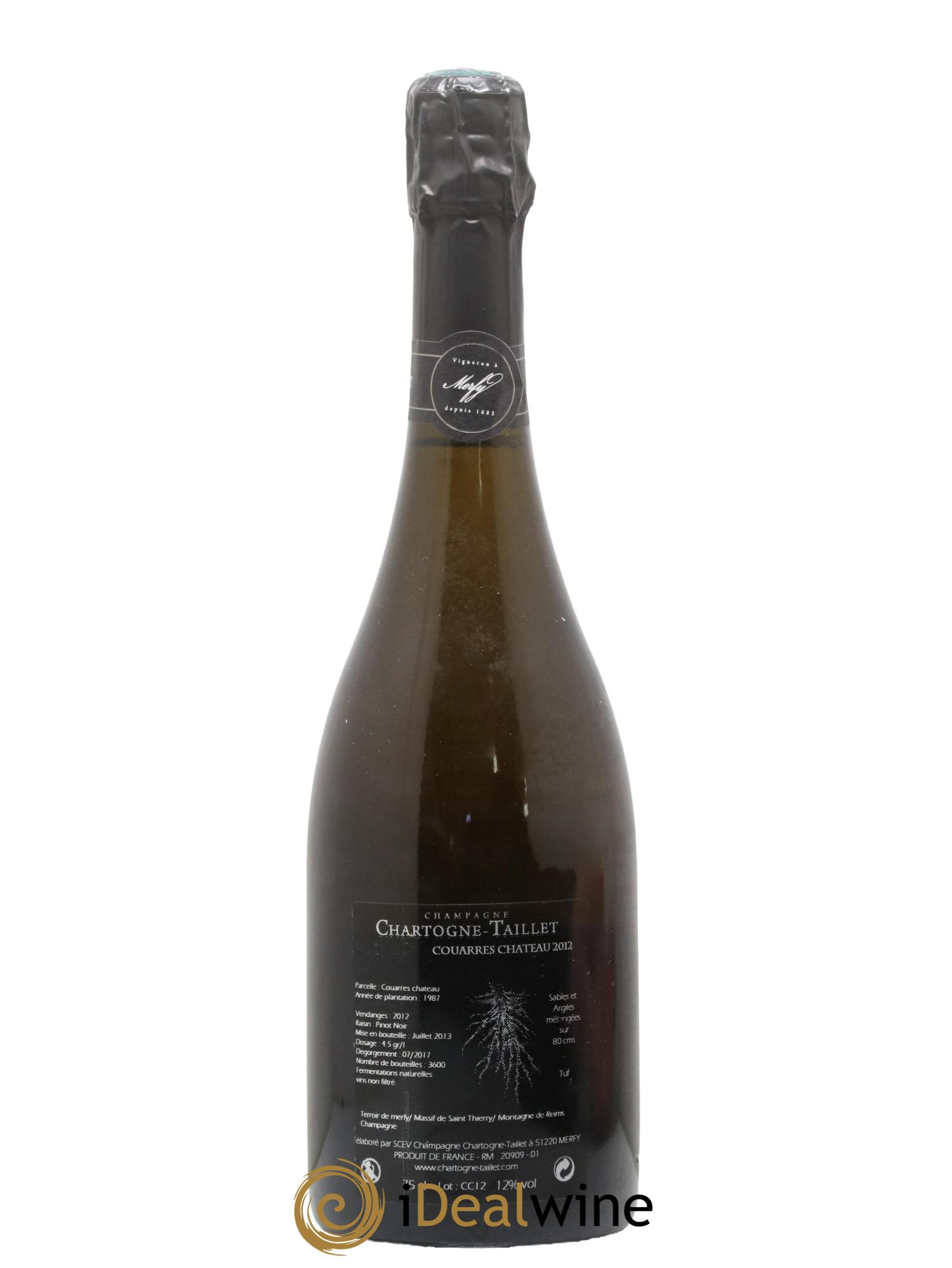 Les Couarres Château Extra Brut Chartogne-Taillet 2012 - Lotto di 1 bottiglia - 1