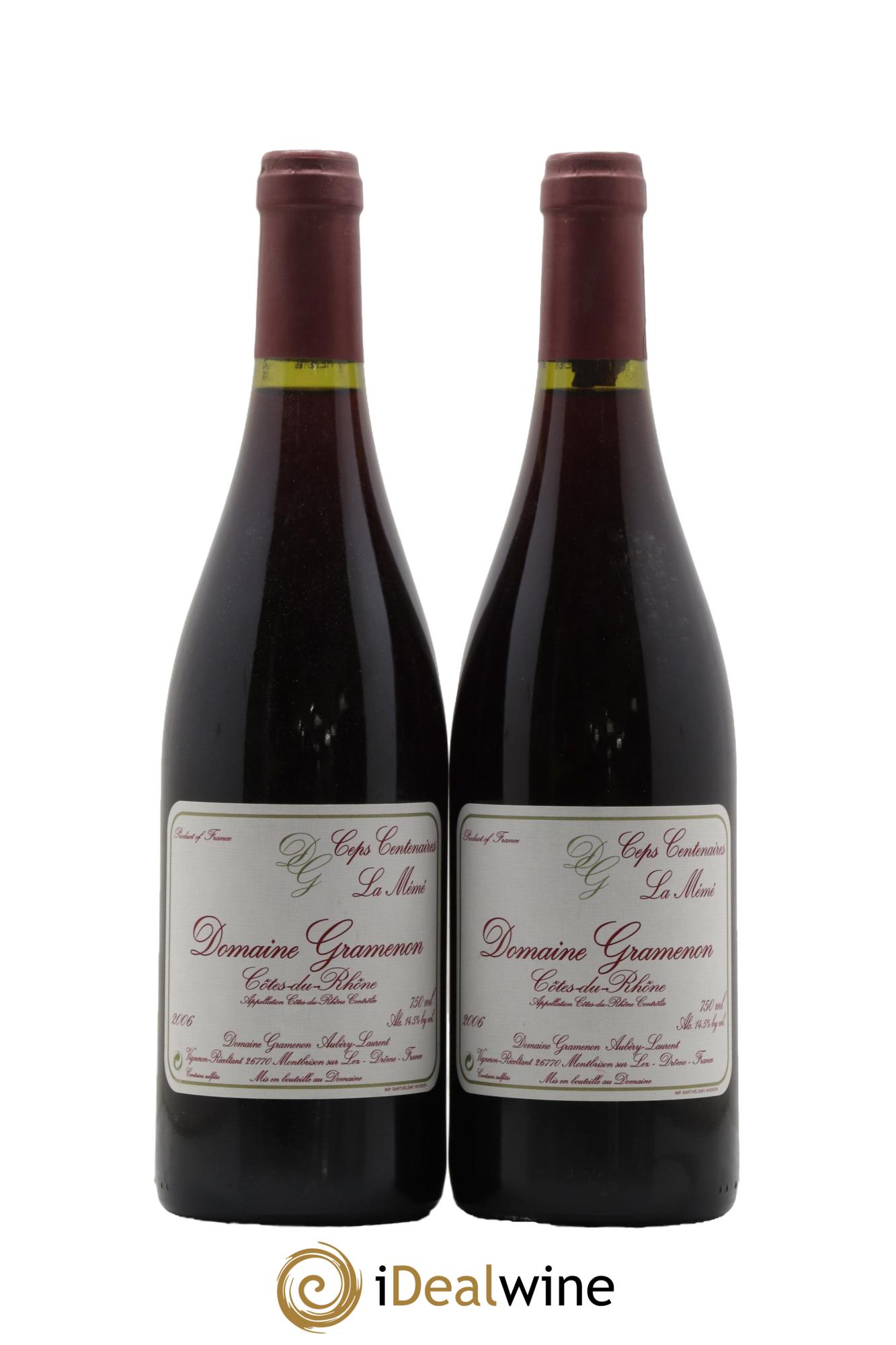 Côtes du Rhône La Mémé Ceps Centenaires Gramenon (Domaine) 2006 - Lotto di 2 bottiglie - 0