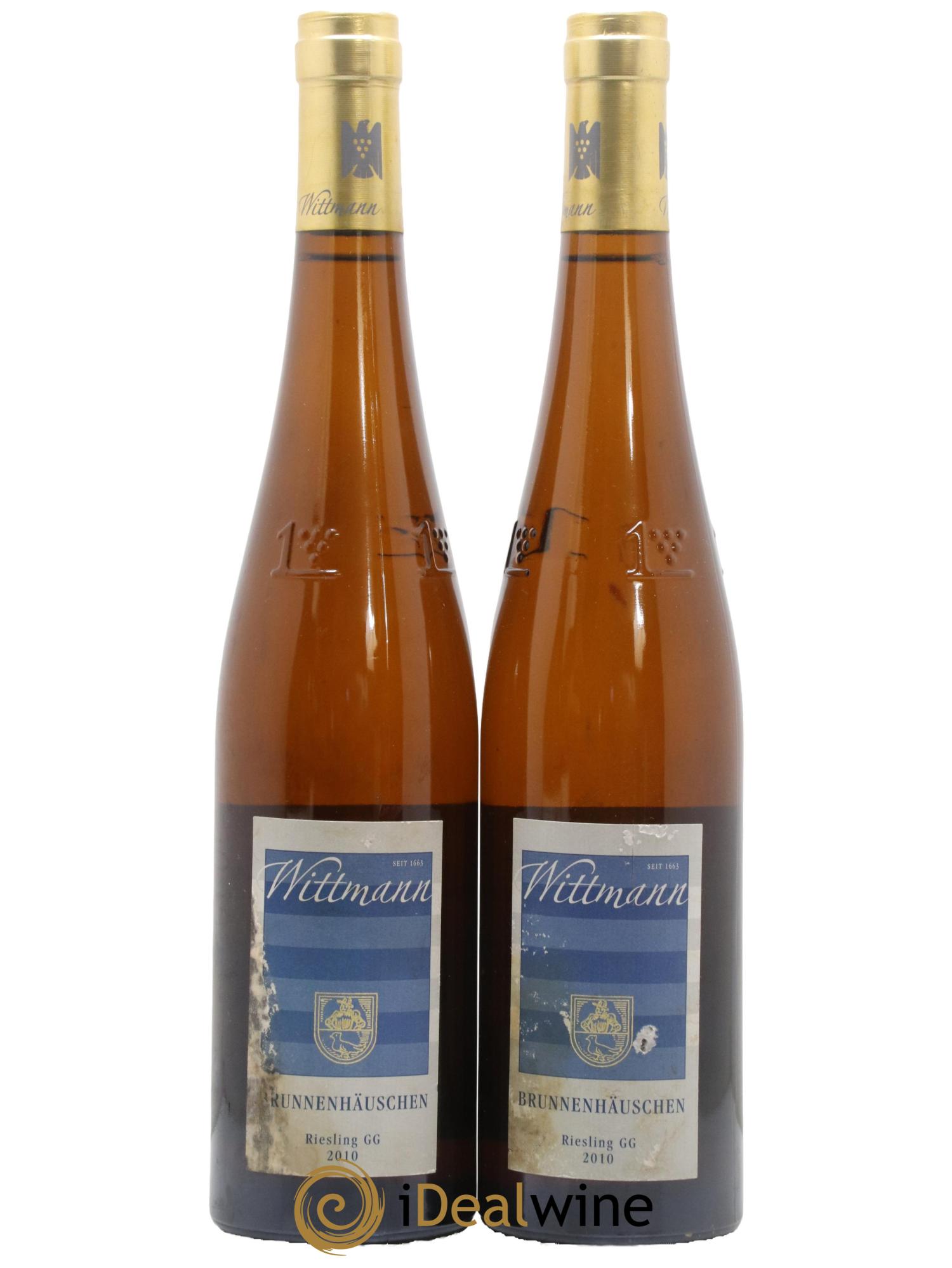 Allemagne Rheinhessen Brunnenhäuschen GG Wittmann 2010 - Lot de 2 bouteilles - 0