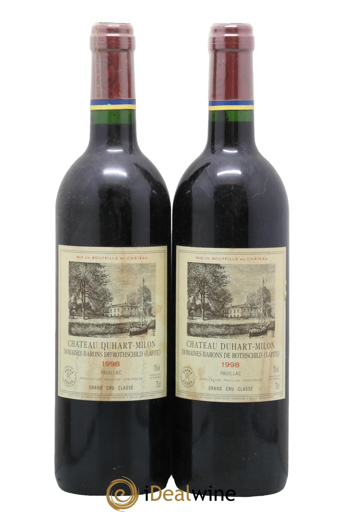 Château Duhart-Milon 4ème Grand Cru Classé 1998 - Lot of 2 bottles - 0