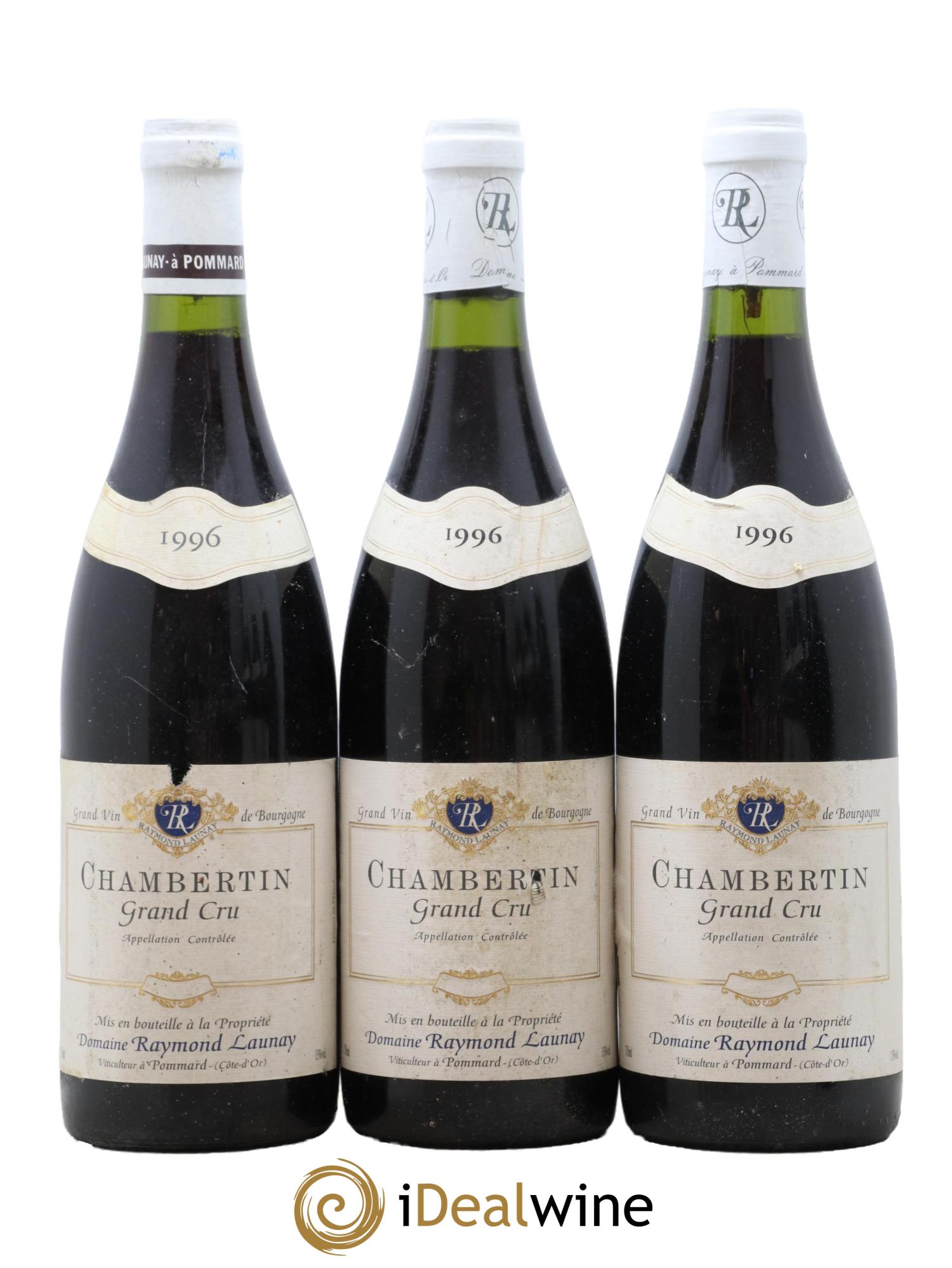 Chambertin Grand Cru Domaine Raymond Launay 1996 - Lot de 3 bouteilles - 0