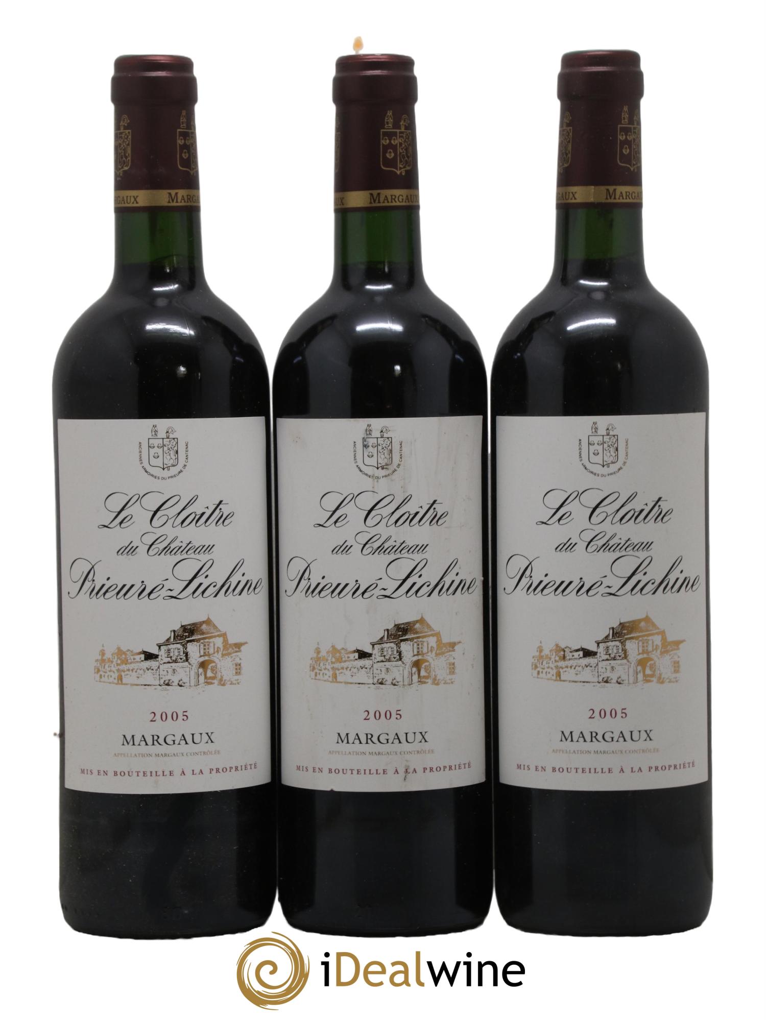 Cloître de Prieuré Lichine 2005 - Lot de 3 bouteilles - 0