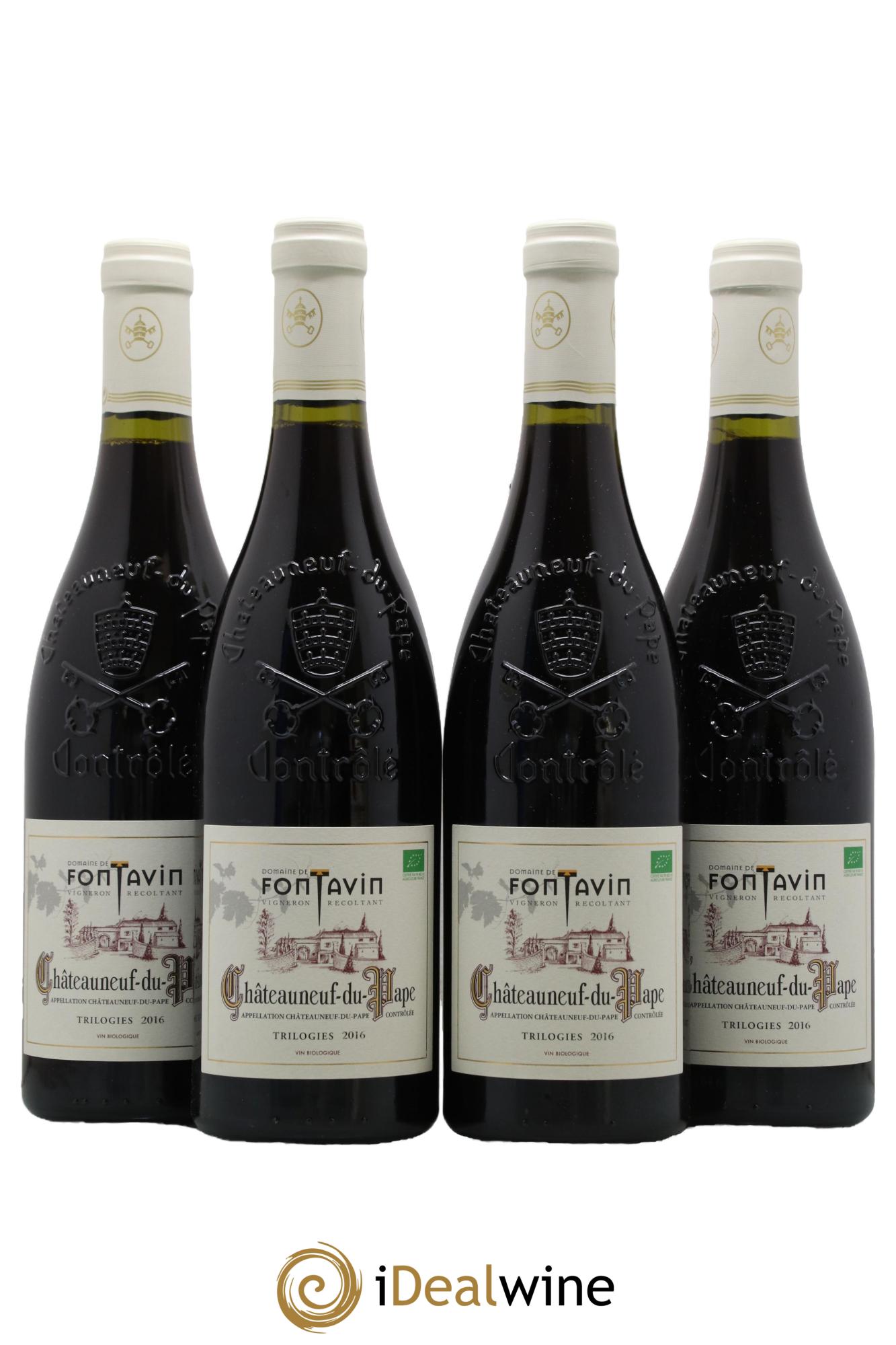 Châteauneuf-du-Pape Trilogies Fontavin 2016 - Lot de 4 bouteilles - 0