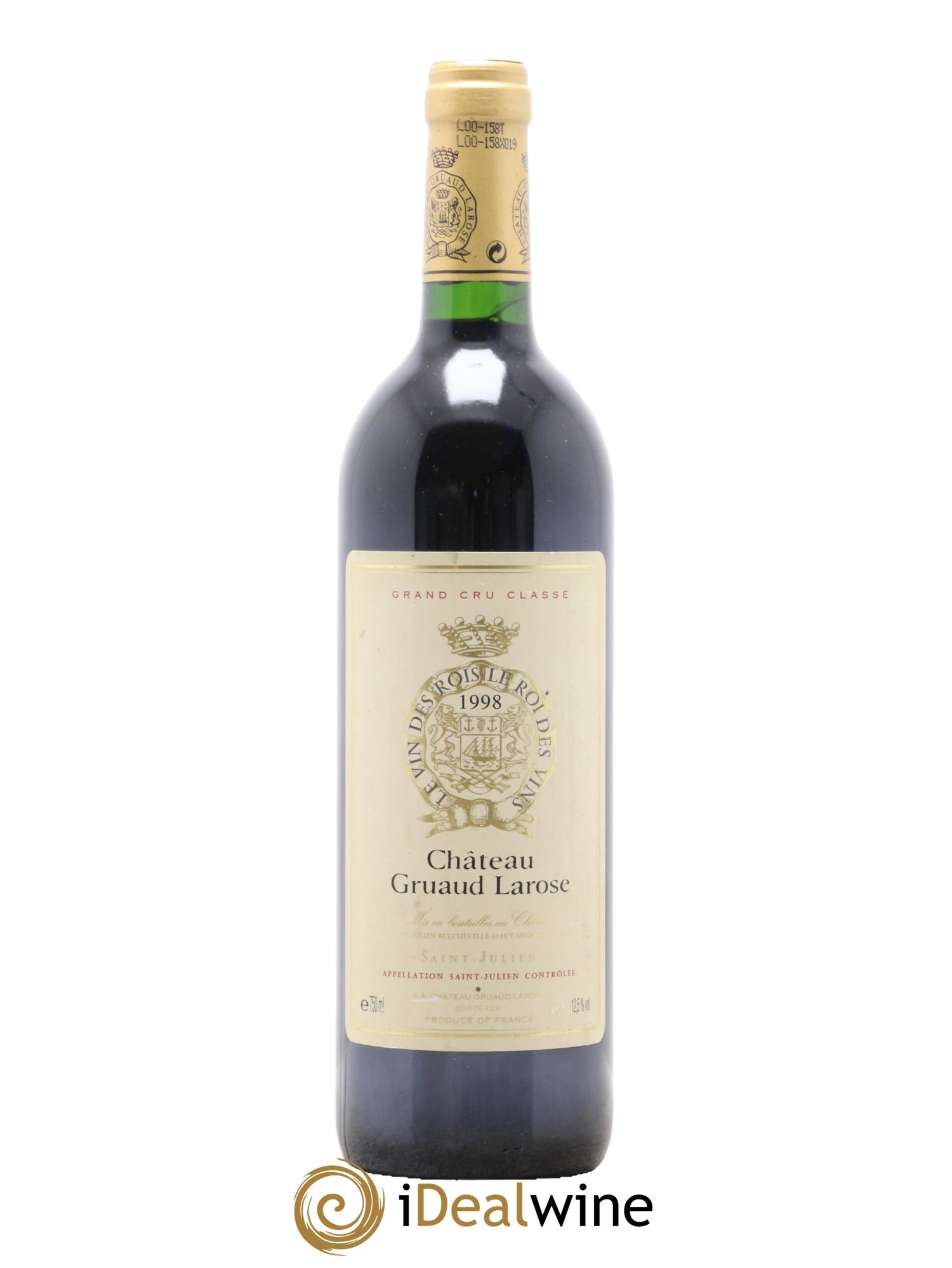 Château Gruaud Larose 2ème Grand Cru Classé 1998 - Lot de 1 bouteille - 0