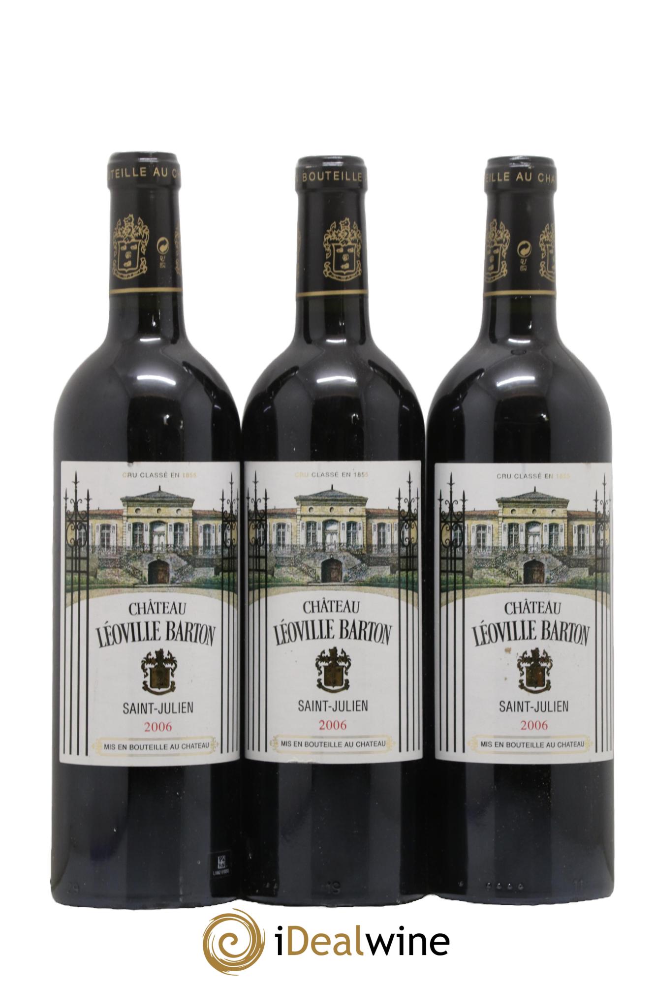 Château Léoville Barton 2ème Grand Cru Classé 2006 - Lot of 3 bottles - 0