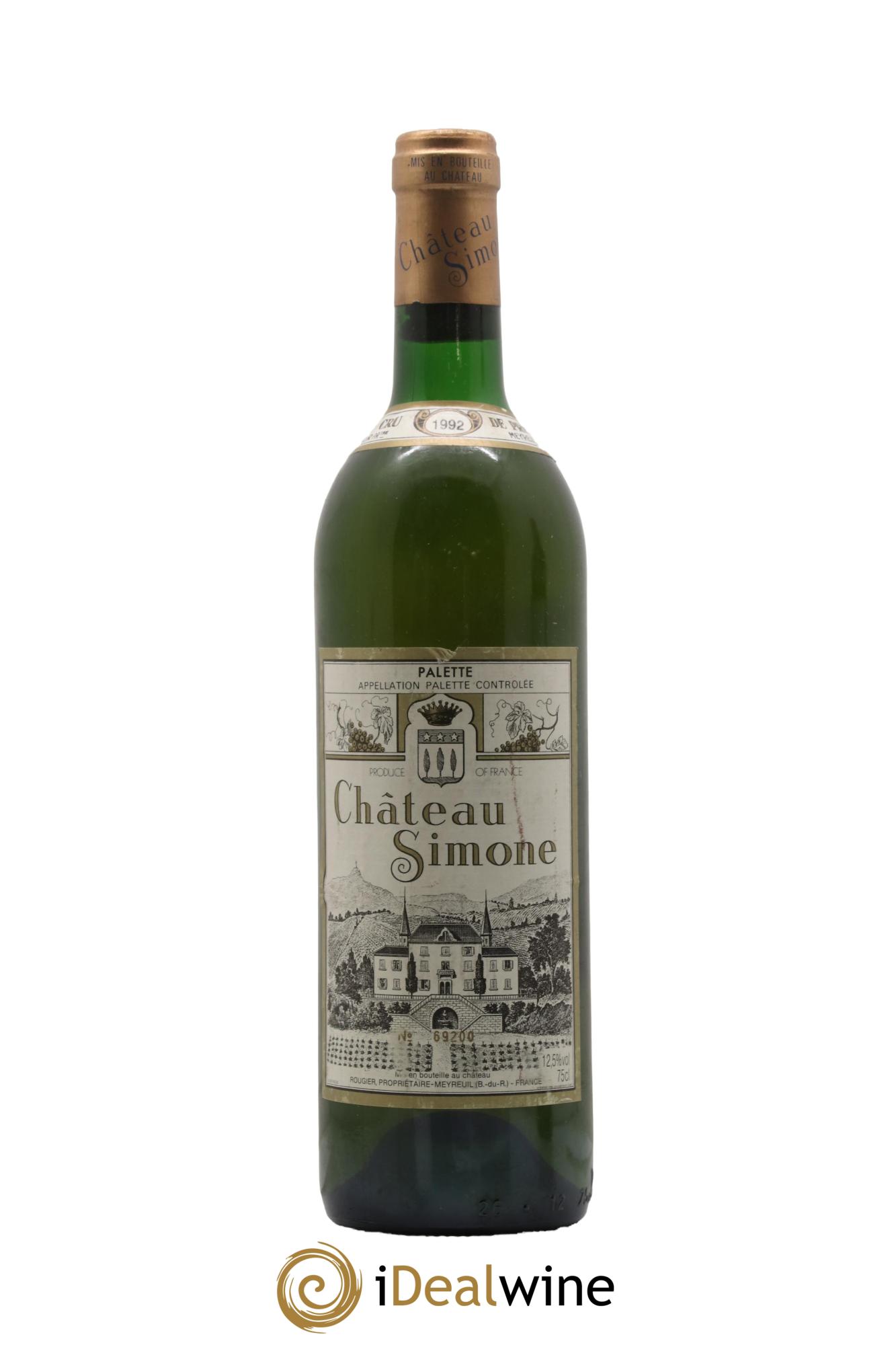 Palette Château Simone Famille Rougier  1992 - Lot de 1 bouteille - 0