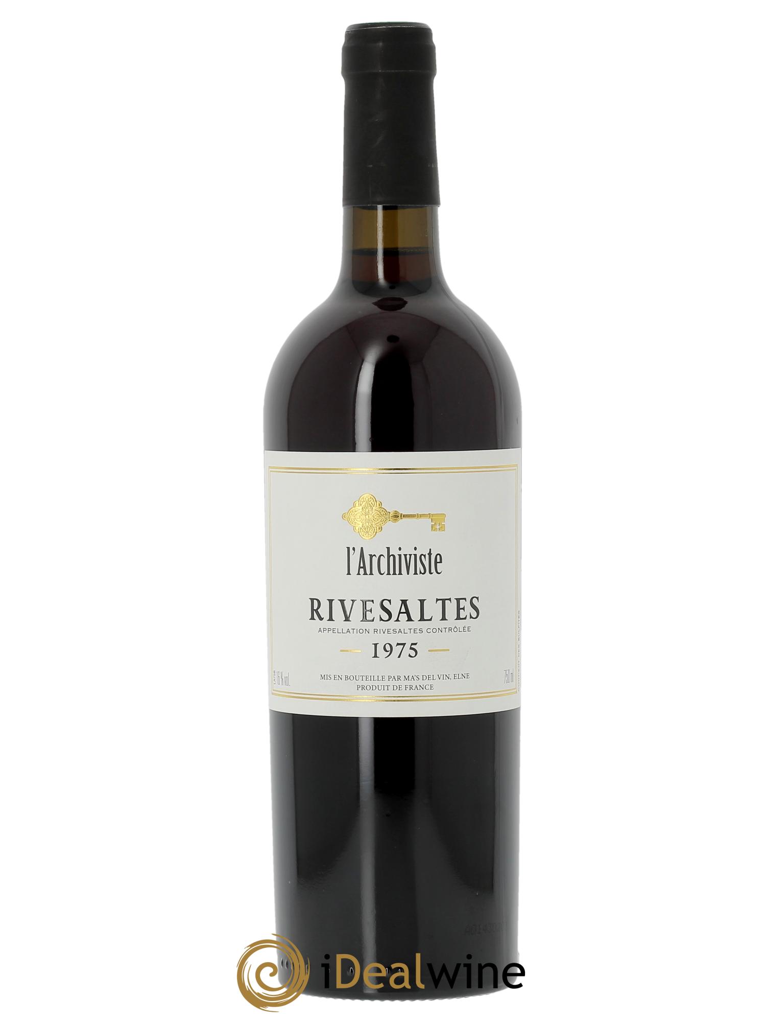 Rivesaltes L'Archiviste  1975 - Lot of 1 bottle - 0