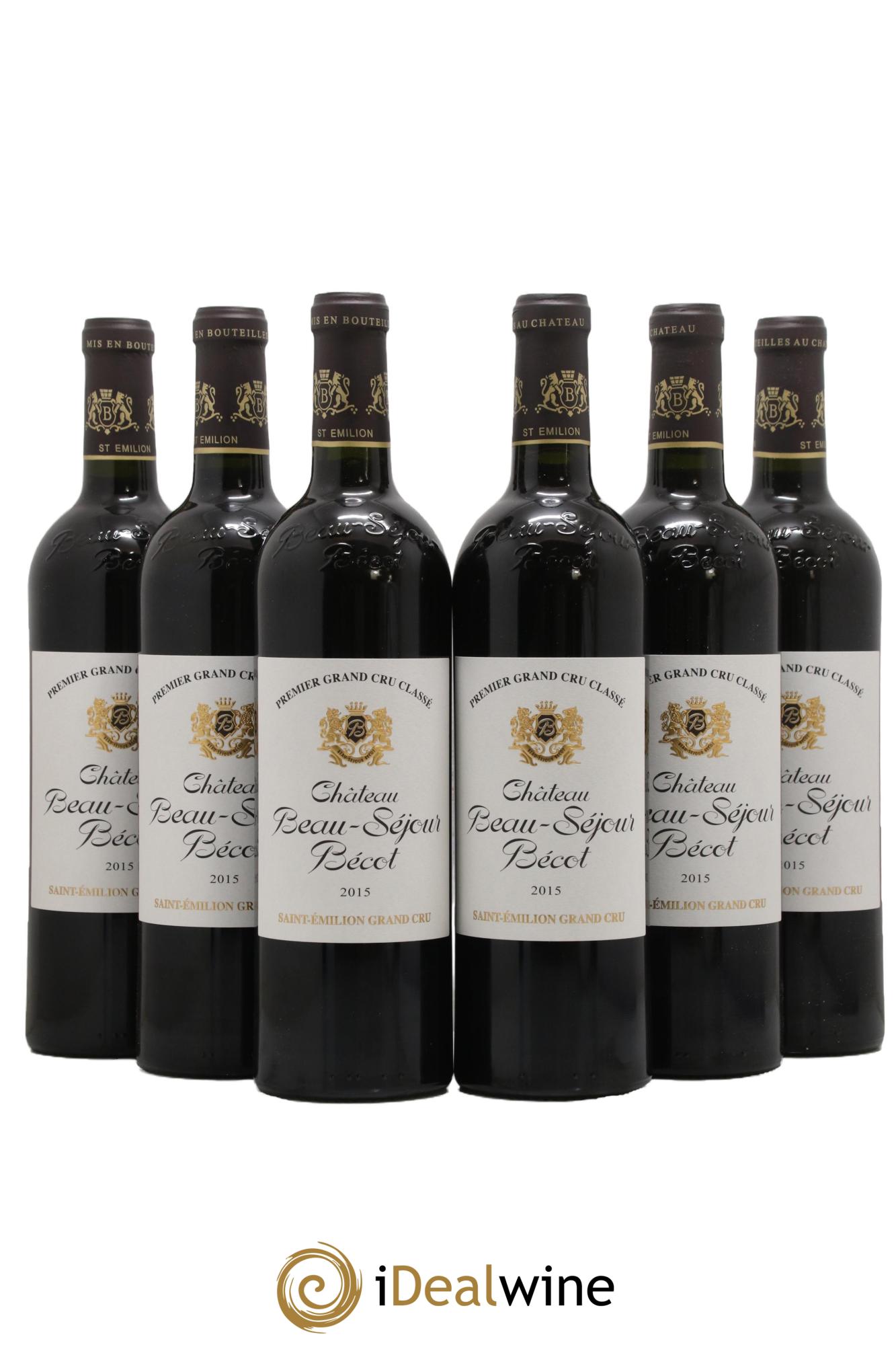 Château Beau-Séjour Bécot 1er Grand Cru Classé B 2015 - Lot de 6 bouteilles - 0