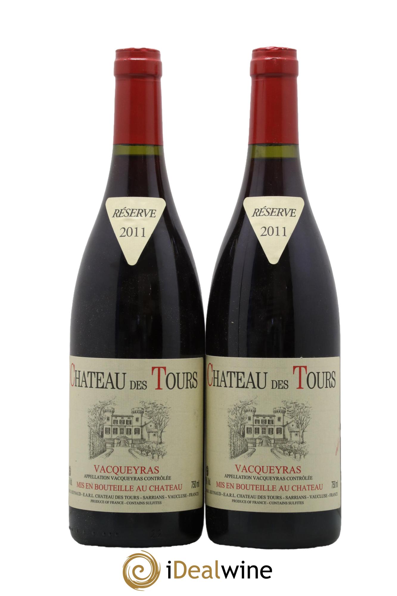 Vacqueyras Château des Tours Emmanuel Reynaud 2011 - Lot de 2 bouteilles - 0