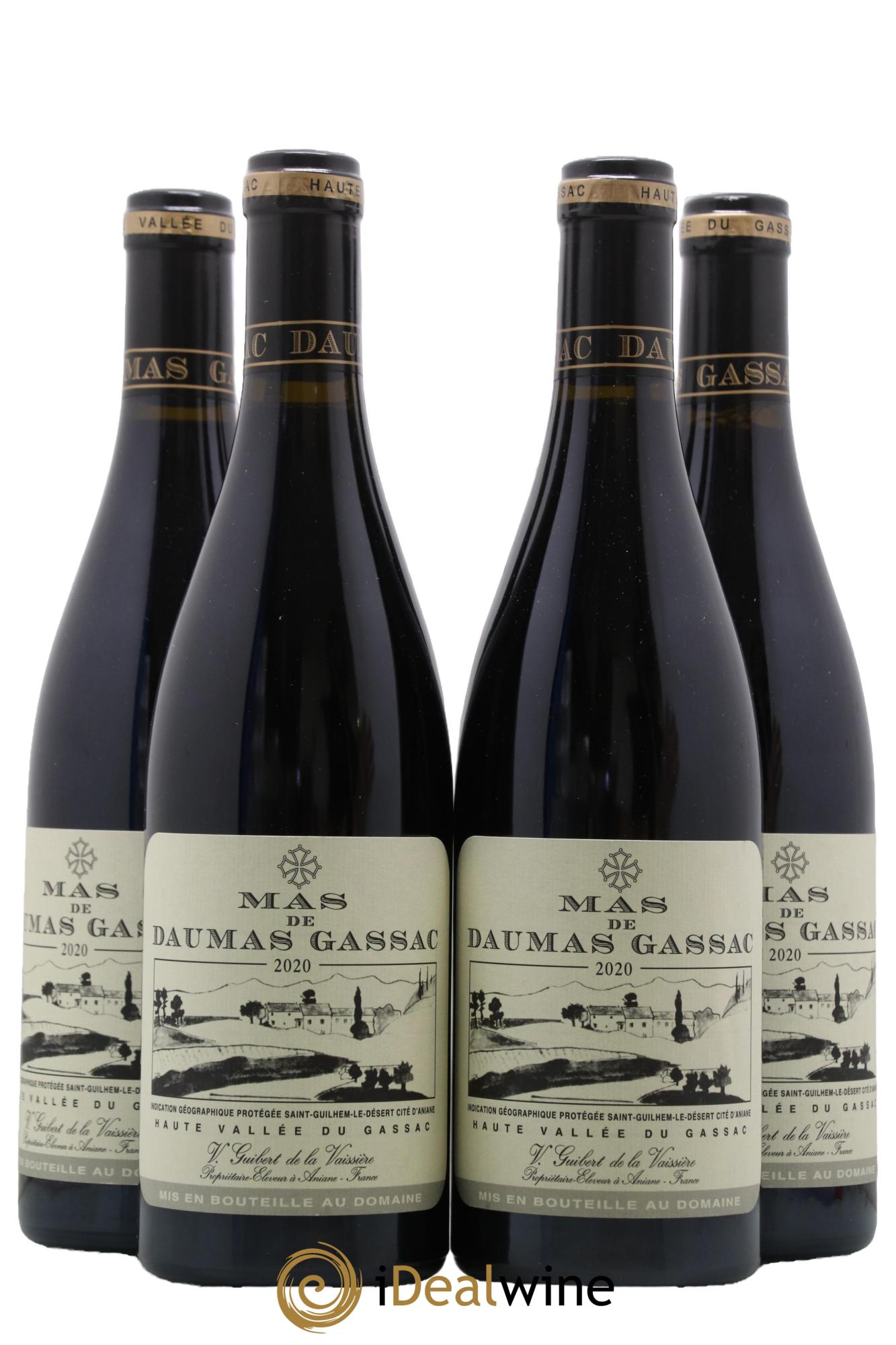 IGP St Guilhem-le-Désert - Cité d'Aniane Mas Daumas Gassac Famille Guibert de La Vaissière 2020 - Lot de 4 bouteilles - 0