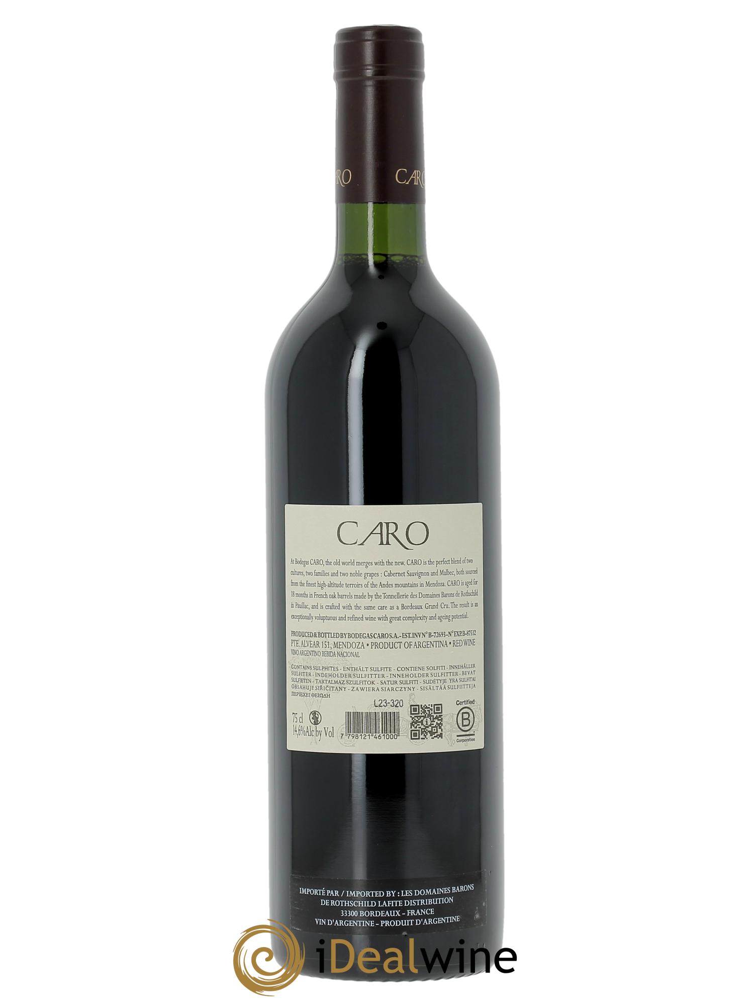 Mendoza Caro Château Lafite et Catena Zapata  2022 - Lot of 1 bottle - 1