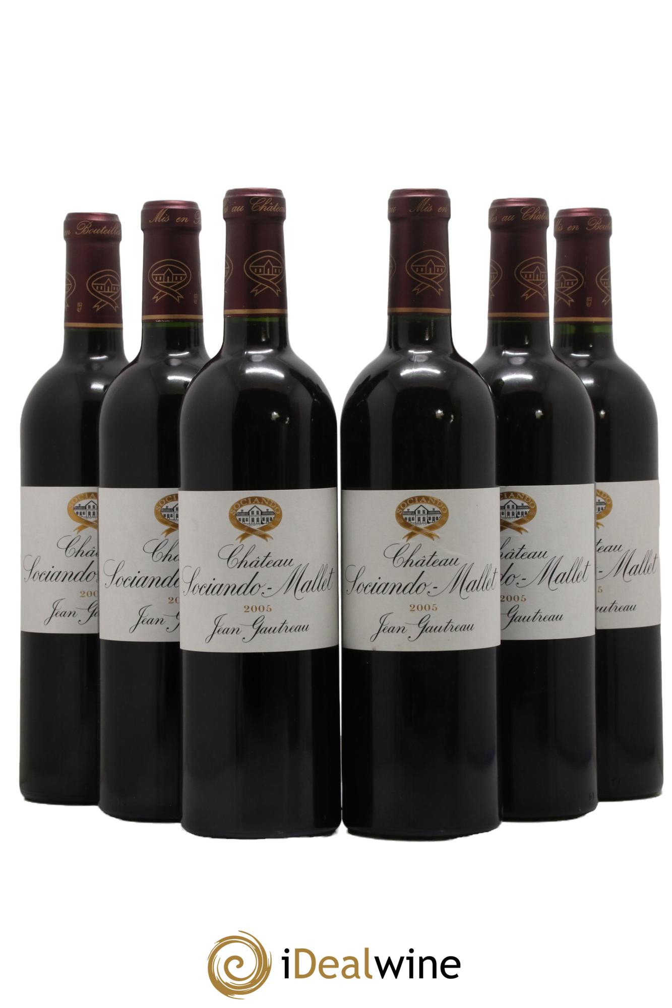 Château Sociando Mallet 2005 - Lot de 6 bouteilles - 0