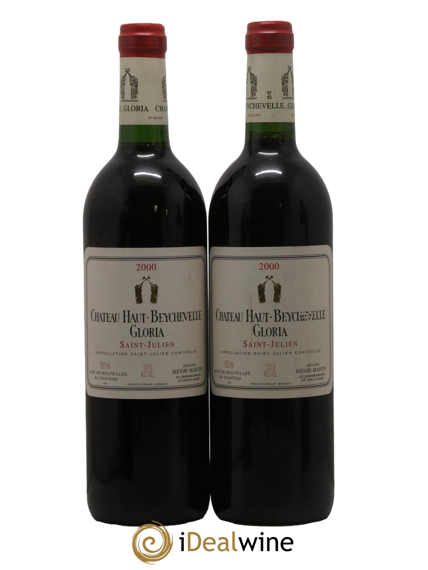 Château Haut Beychevelle Gloria 2000 - Lotto di 2 bottiglie - 0