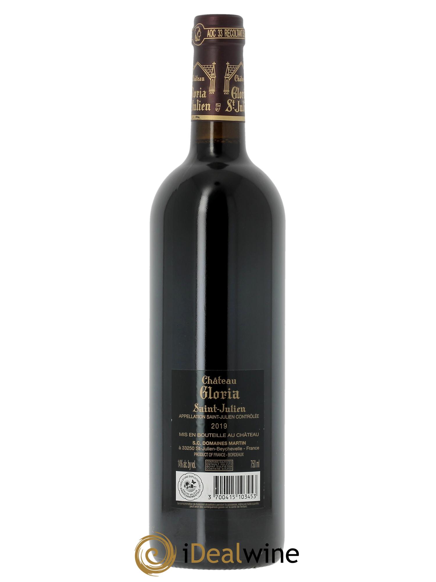 Château Gloria (CBO à partir de 3 bts) 2019 - Lot de 1 bouteille - 1