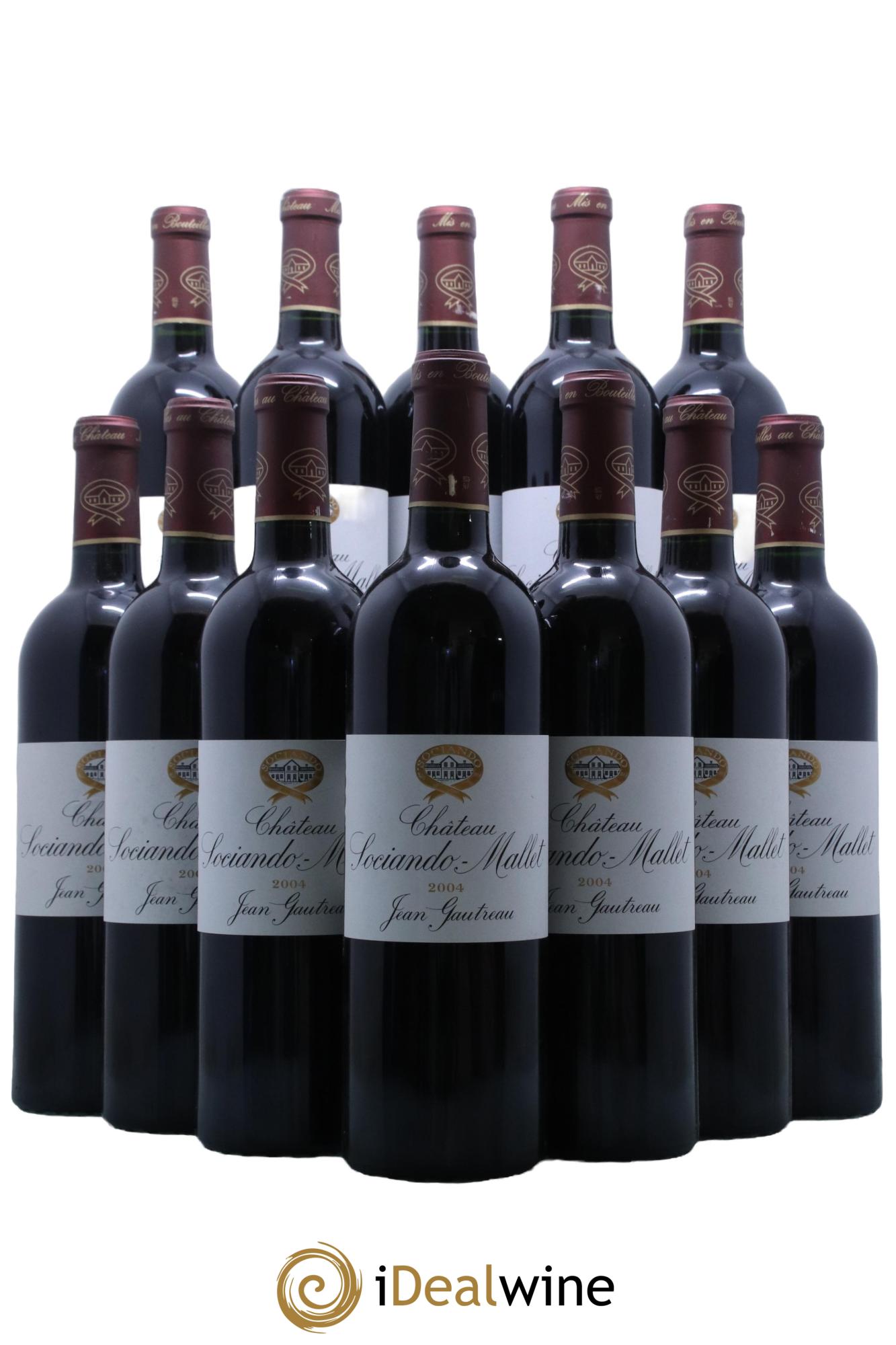 Château Sociando Mallet  2004 - Lotto di 12 bottiglie - 0