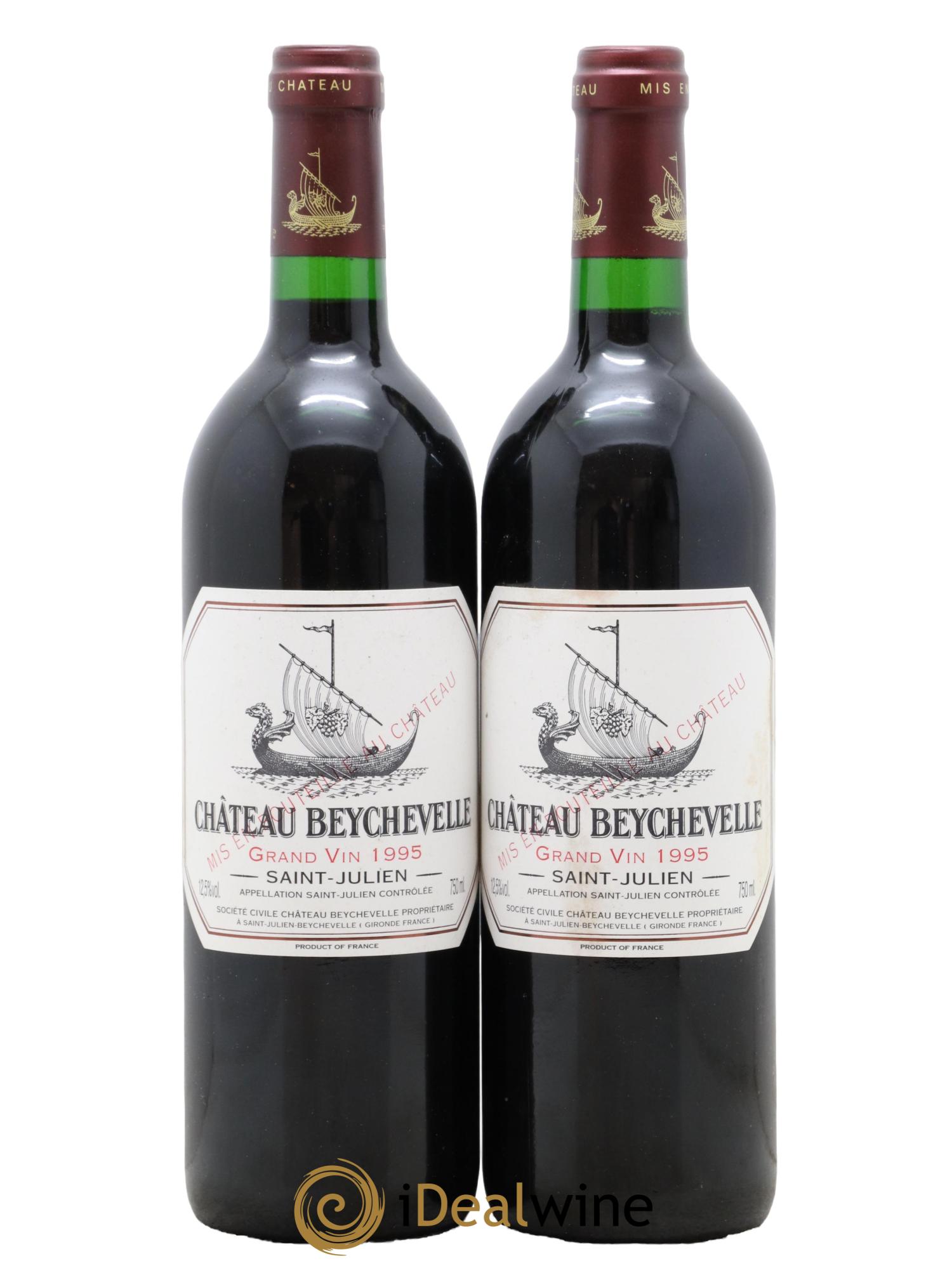 Château Beychevelle 4ème Grand Cru Classé  1995 - Posten von 2 Flaschen - 0