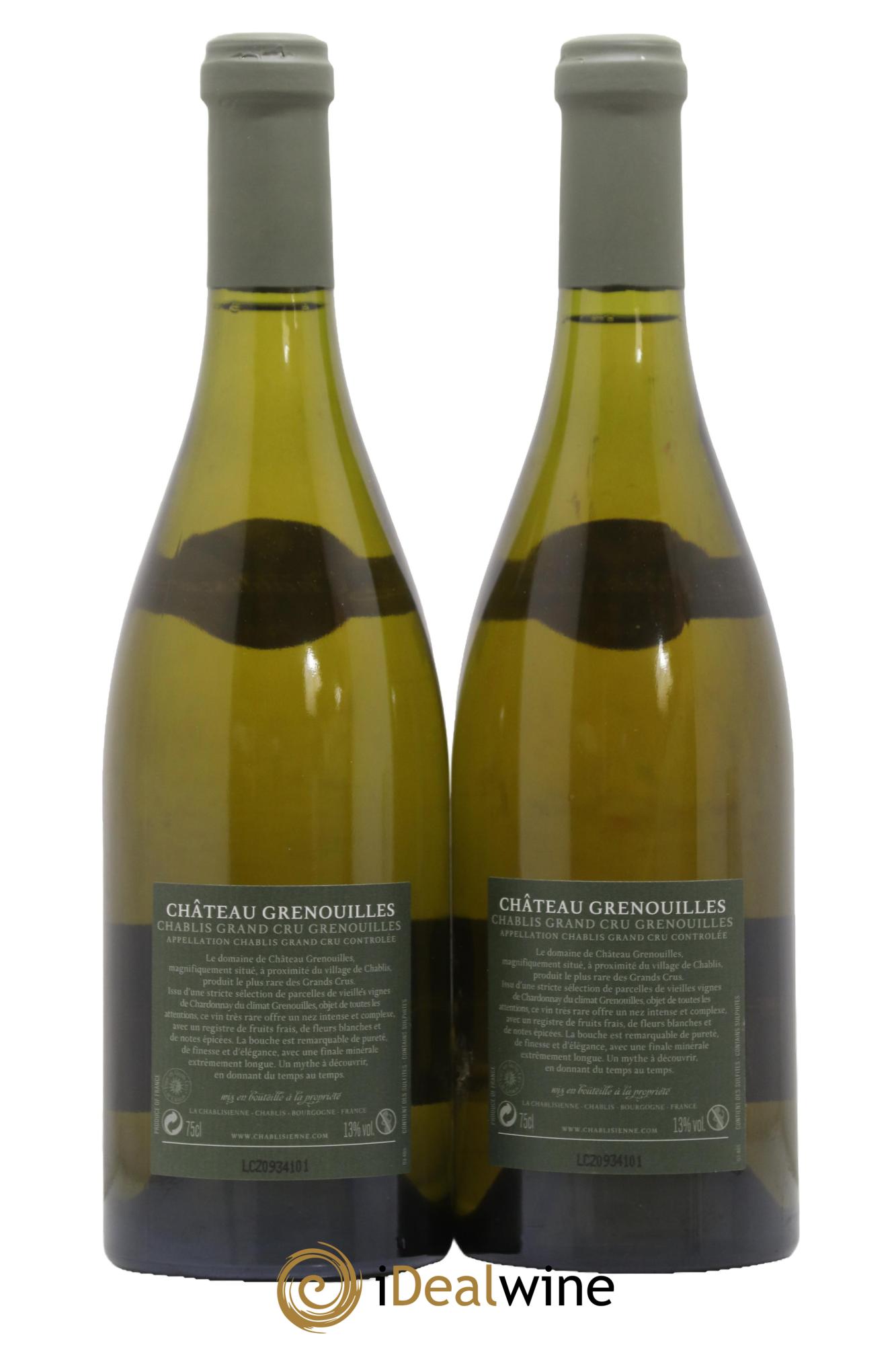 Chablis Grand Cru Grenouilles Château Grenouille - La Chablisienne 2004 - Lot of 2 bottles - 1