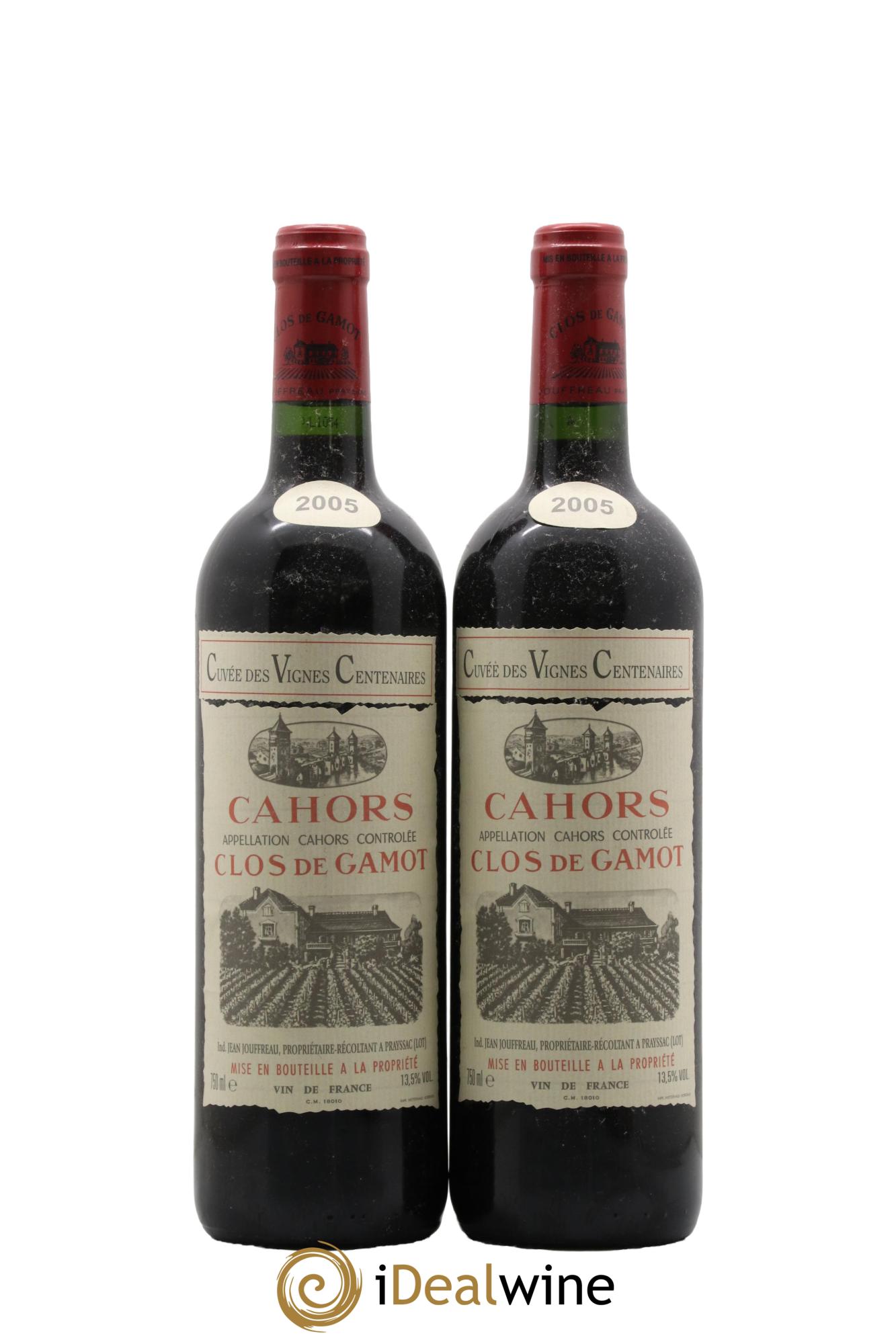 Cahors Clos de Gamot Cuvée des Vignes Centenaires 2005 - Lot of 2 bottles - 0