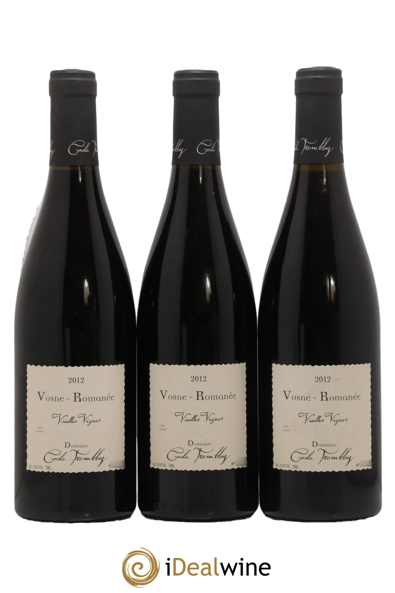 Vosne-Romanée Vieilles Vignes Cécile Tremblay  2012 - Lot de 3 bouteilles - 0