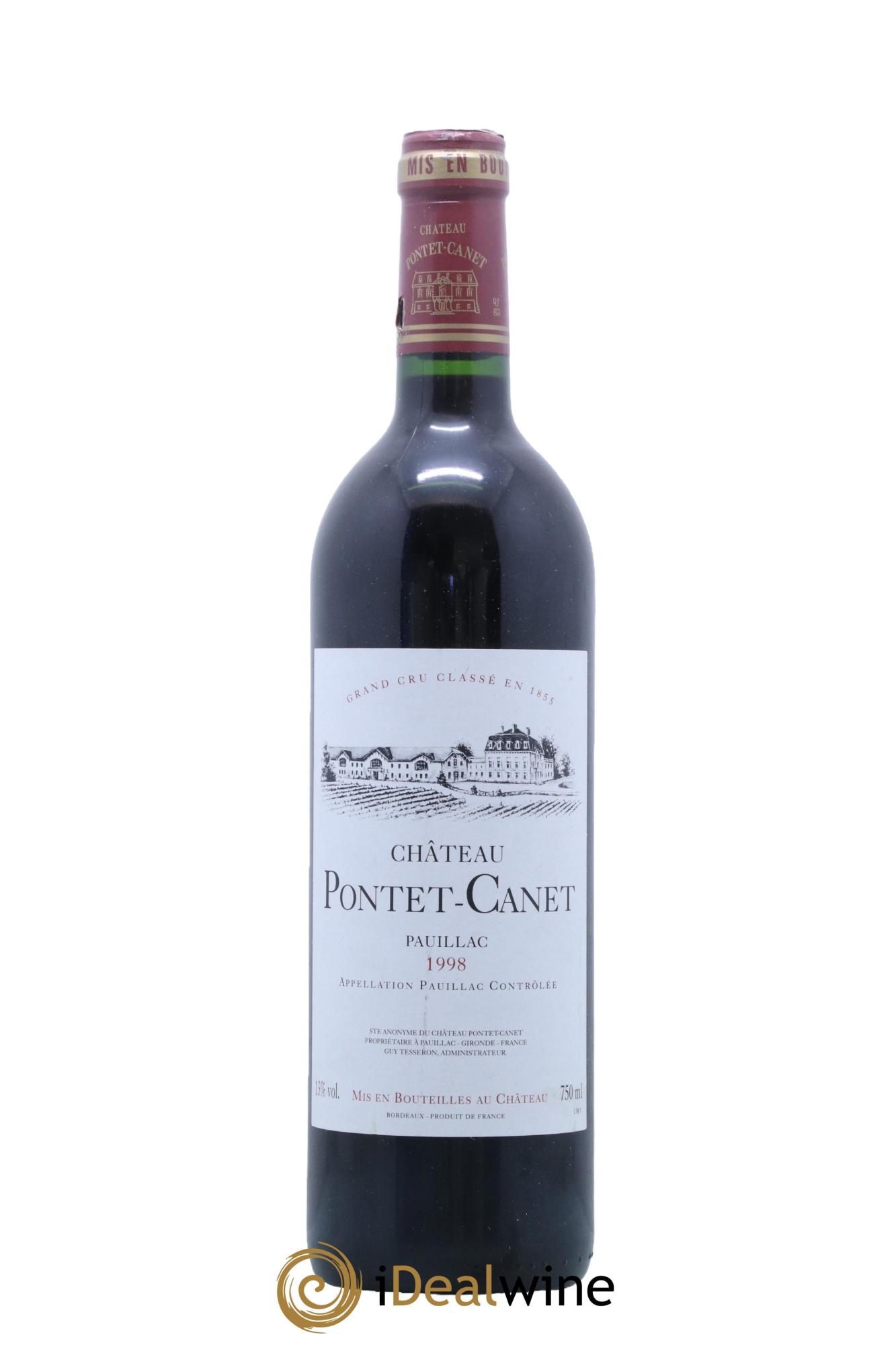 Château Pontet Canet 5ème Grand Cru Classé  1998 - Posten von 1 Flasche - 0