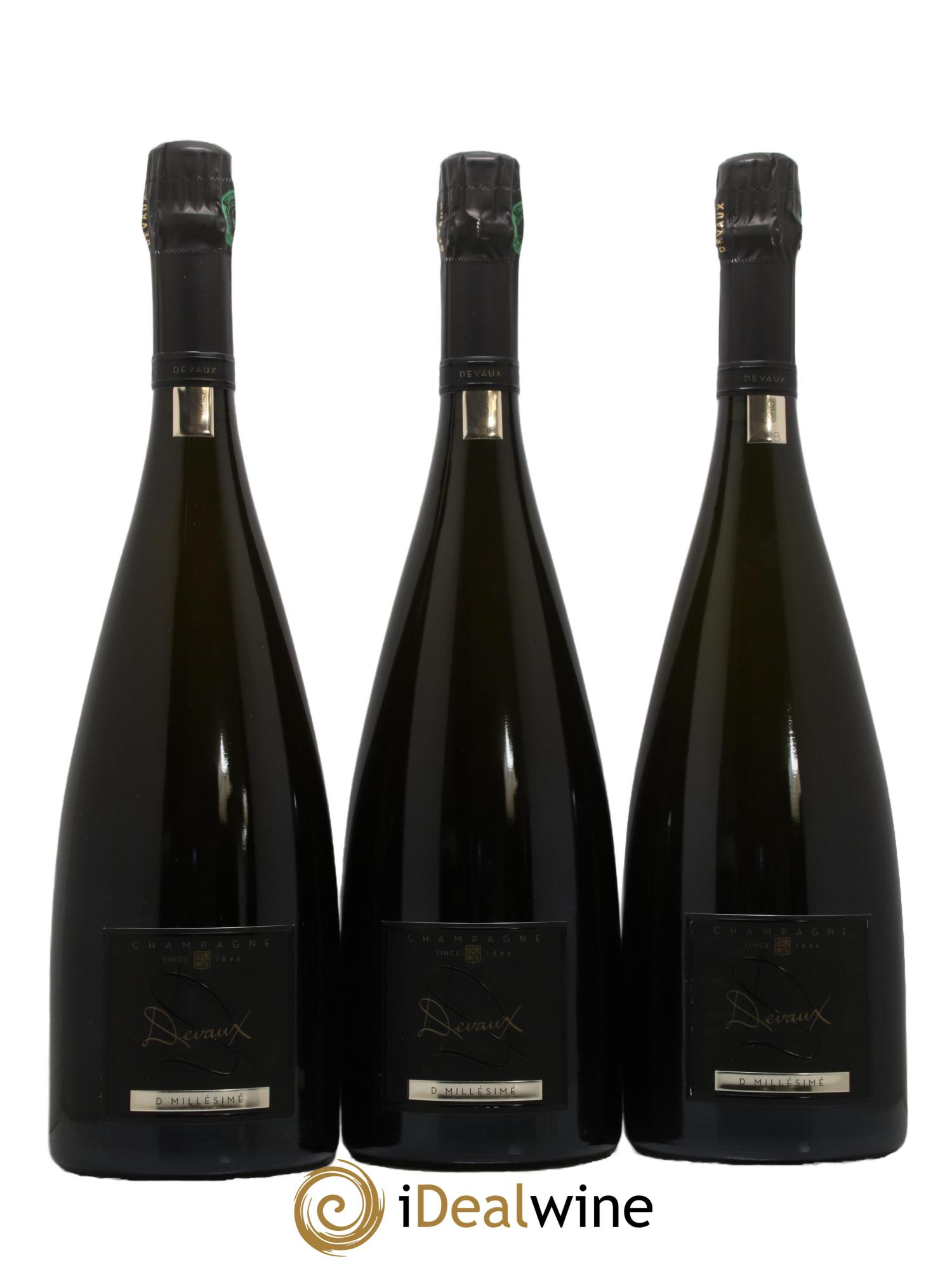 Champagne Brut D Millésimé Devaux 2008 - Lot of 3 magnums - 0