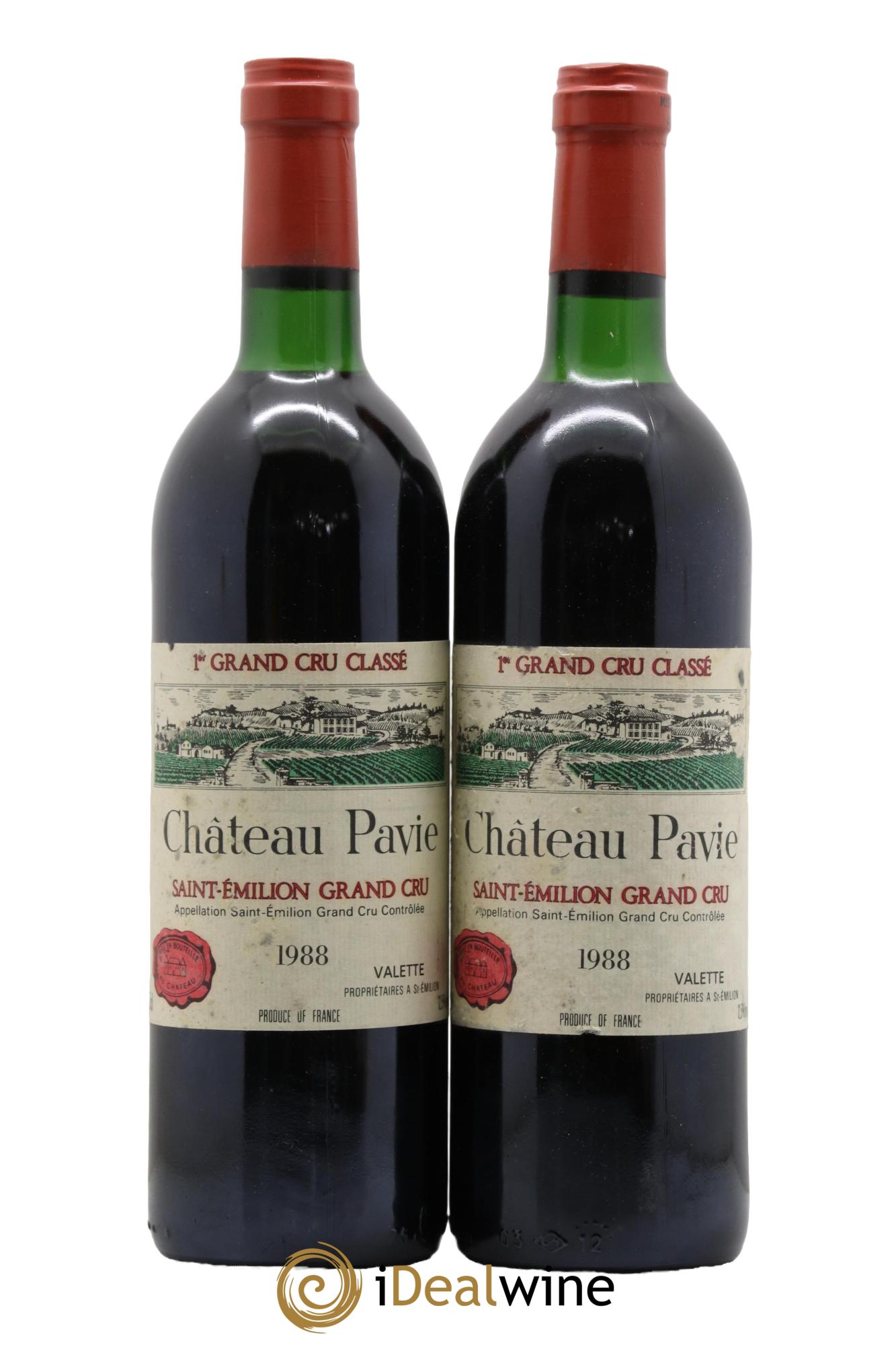 Château Pavie 1er Grand Cru Classé A 1988 - Lot de 2 bouteilles - 0