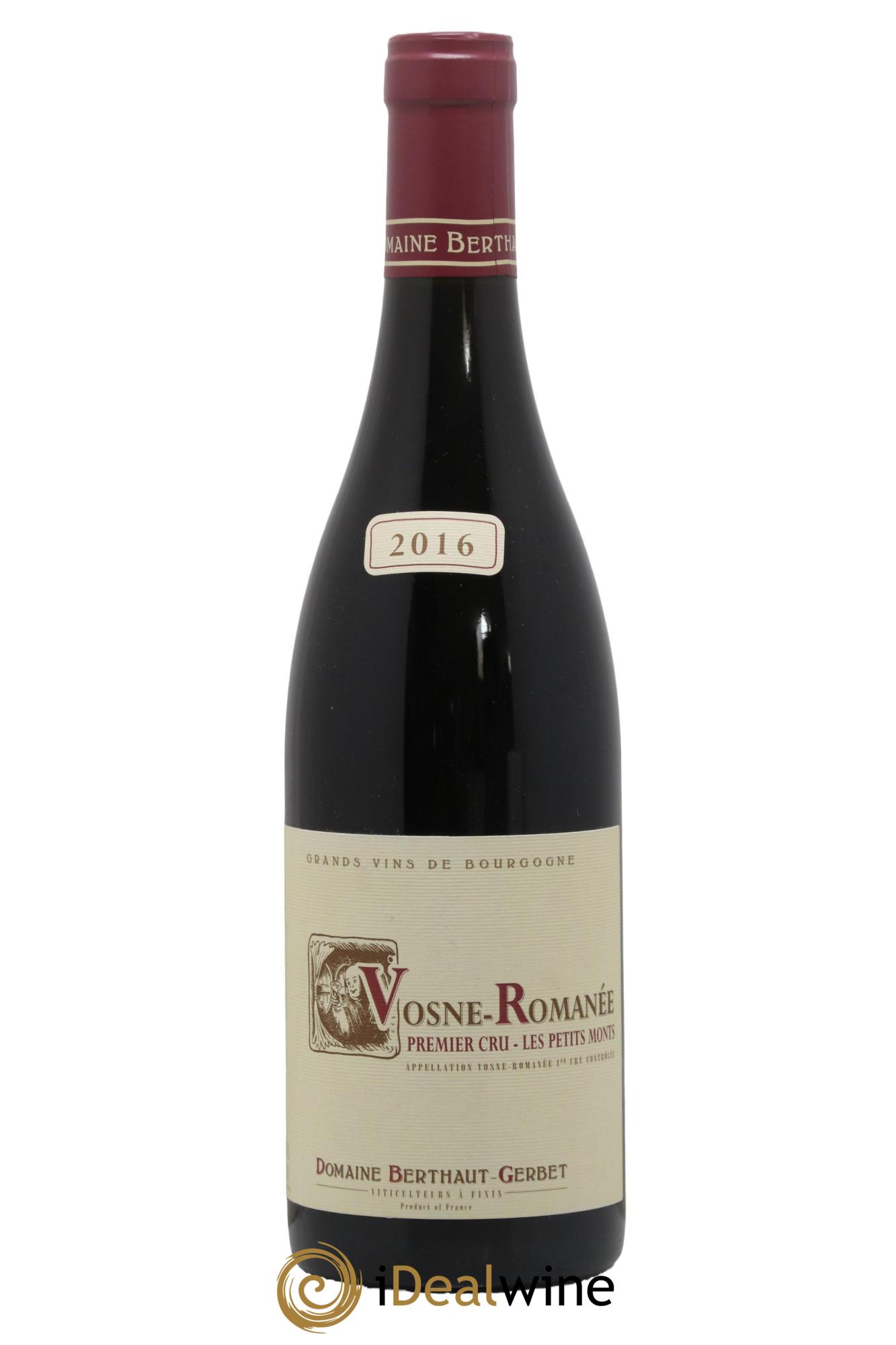 Vosne-Romanée 1er Cru Les Petits Monts Berthaut Gerbet (Domaine)  2016 - Posten von 1 Flasche - 0