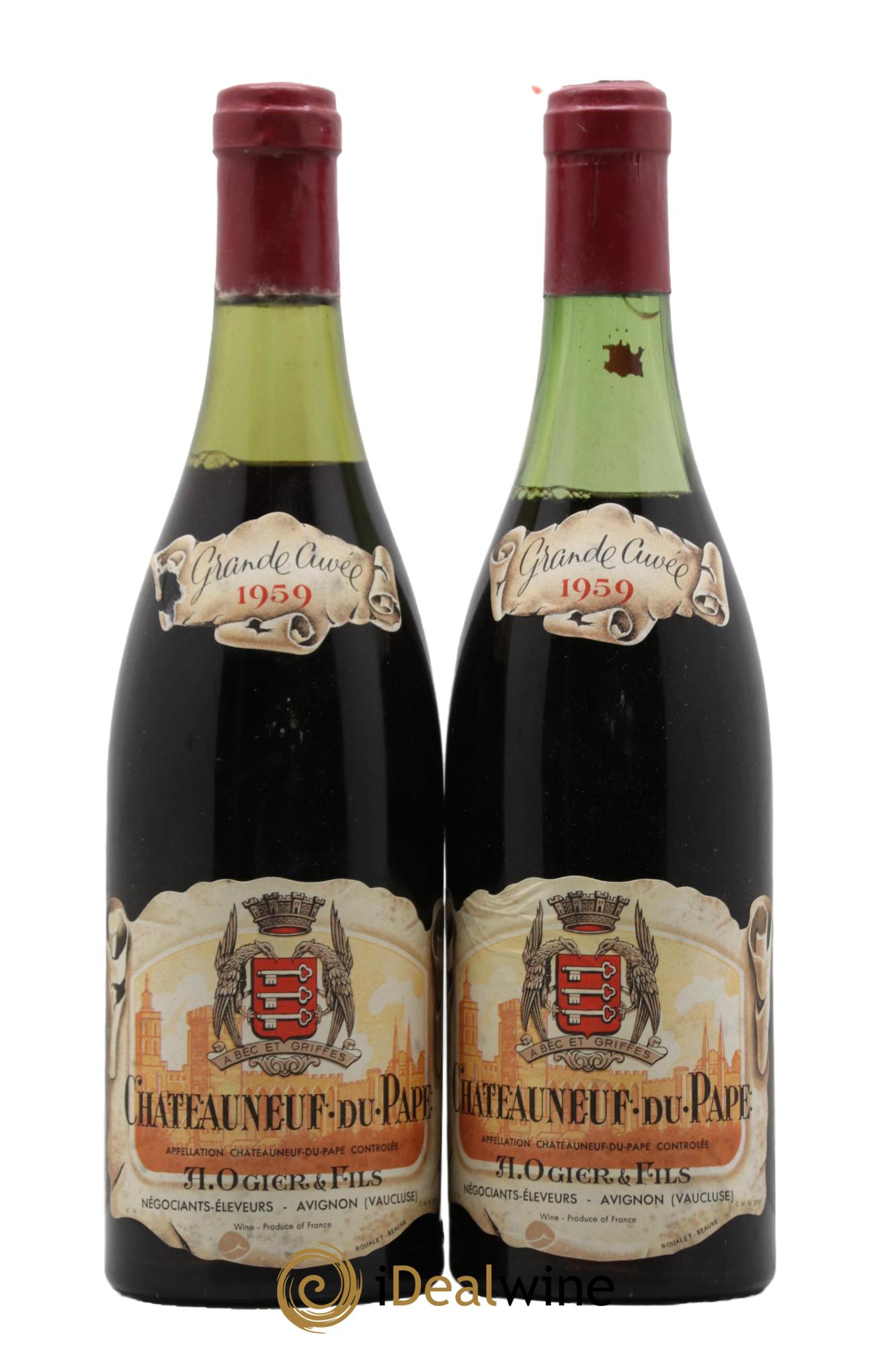 Châteauneuf-du-Pape Grande Cuvée Ogier & Fils 1959 - Lotto di 2 bottiglie - 0