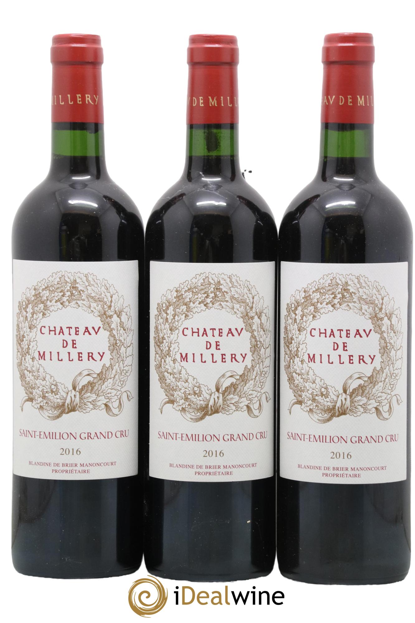 Saint-Émilion Grand Cru Chateau Millery 2016 - Lotto di 12 bottiglie - 4