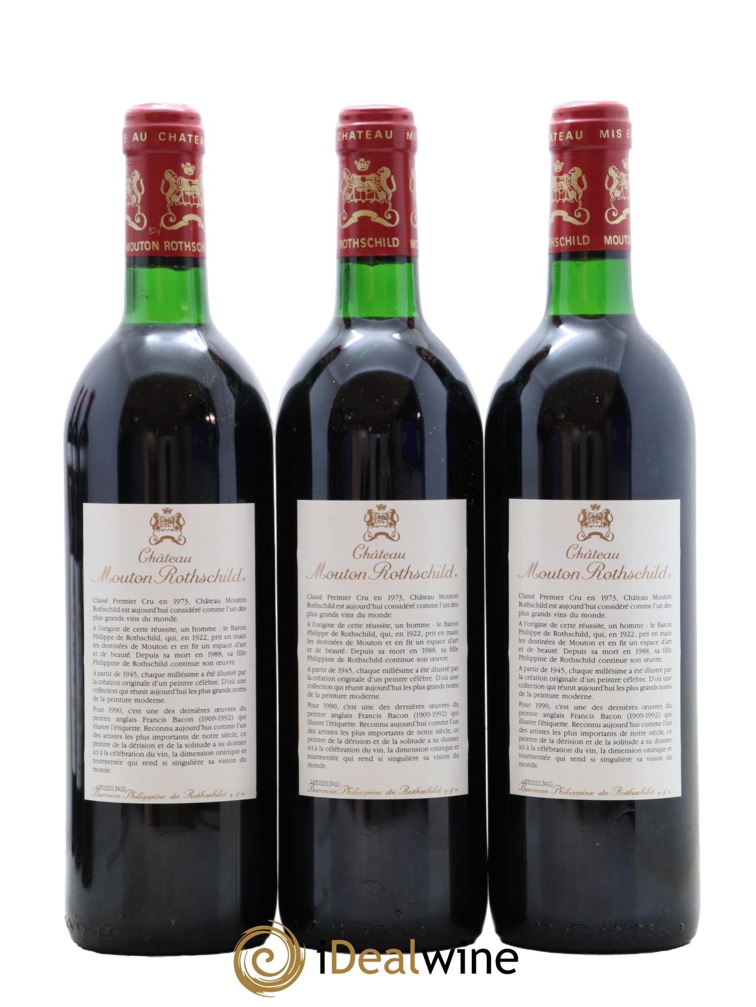 Château Mouton Rothschild 1er Grand Cru Classé 1990 - Lot of 12 bottles - 6