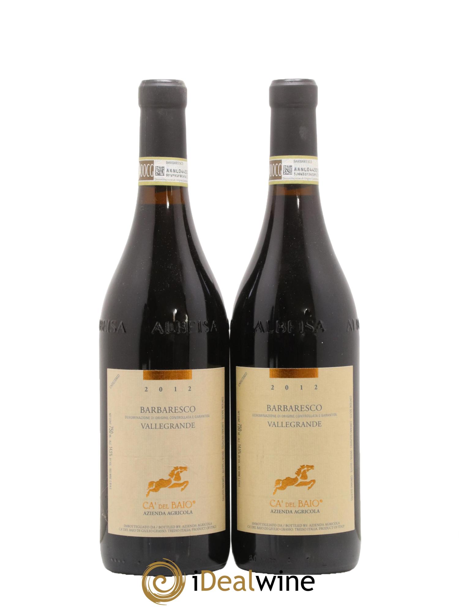 Barbaresco DOCG Vallegrande Ca' del Baio 2012 - Posten von 2 Flaschen - 0