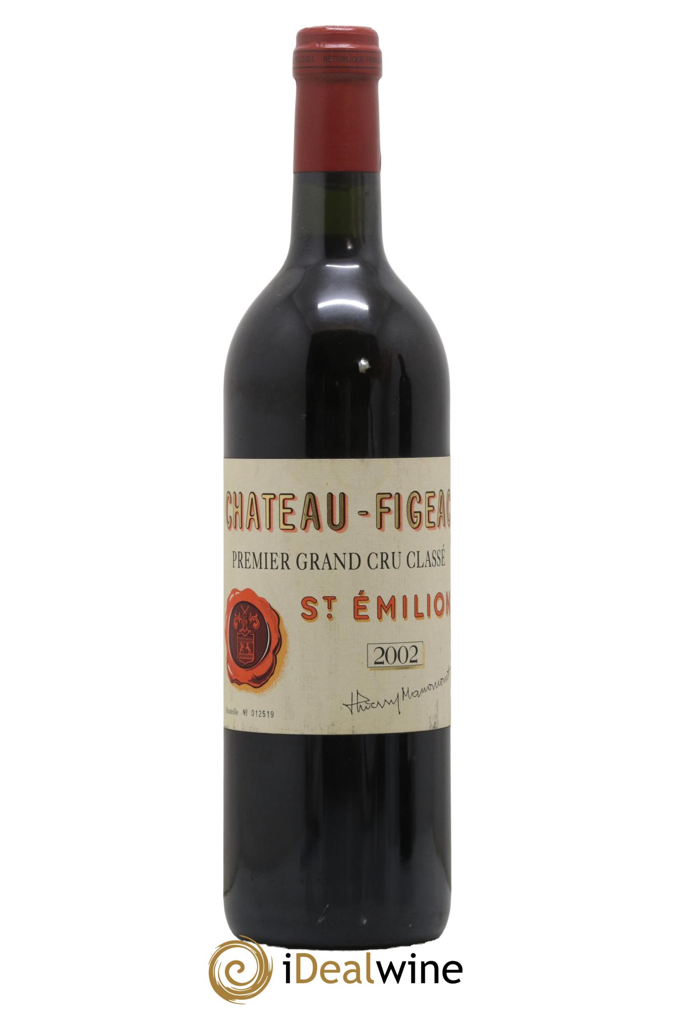 Château Figeac 1er Grand Cru Classé A 2002 - Lot de 1 bouteille - 0