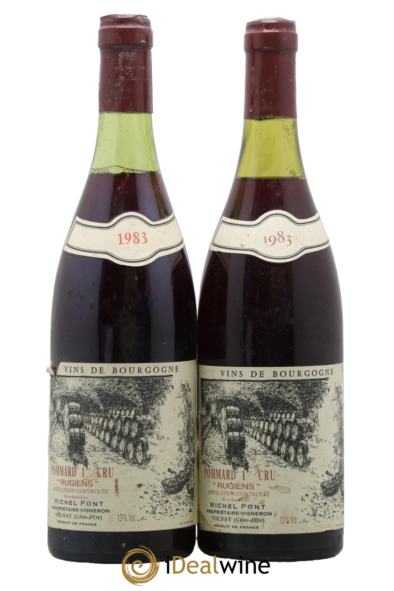 Pommard 1er Cru Les Rugiens Michel Pont 1983 - Lot de 2 bouteilles - 0