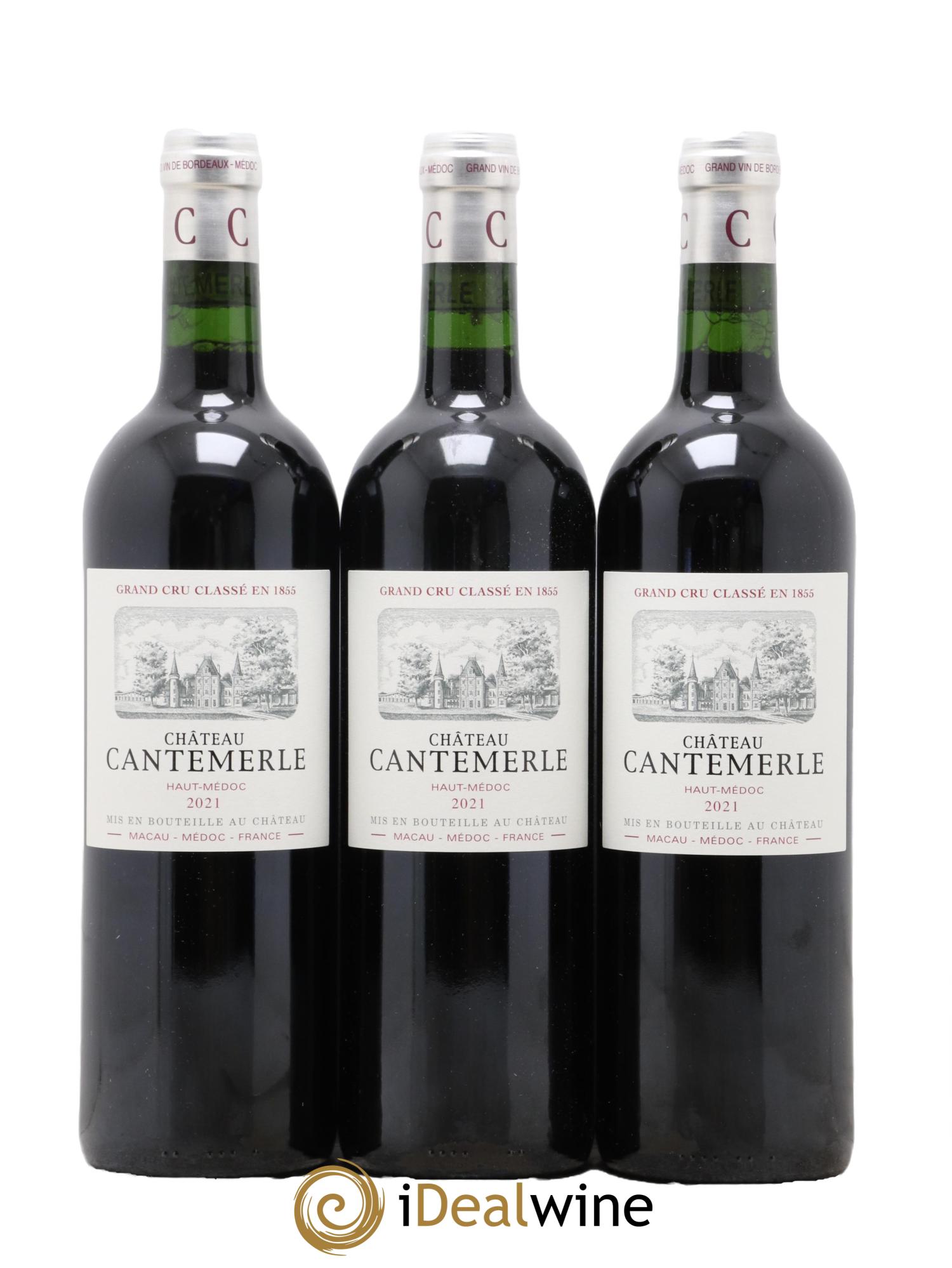 Château Cantemerle 5ème Grand Cru Classé 2021 - Lot de 3 bouteilles - 0