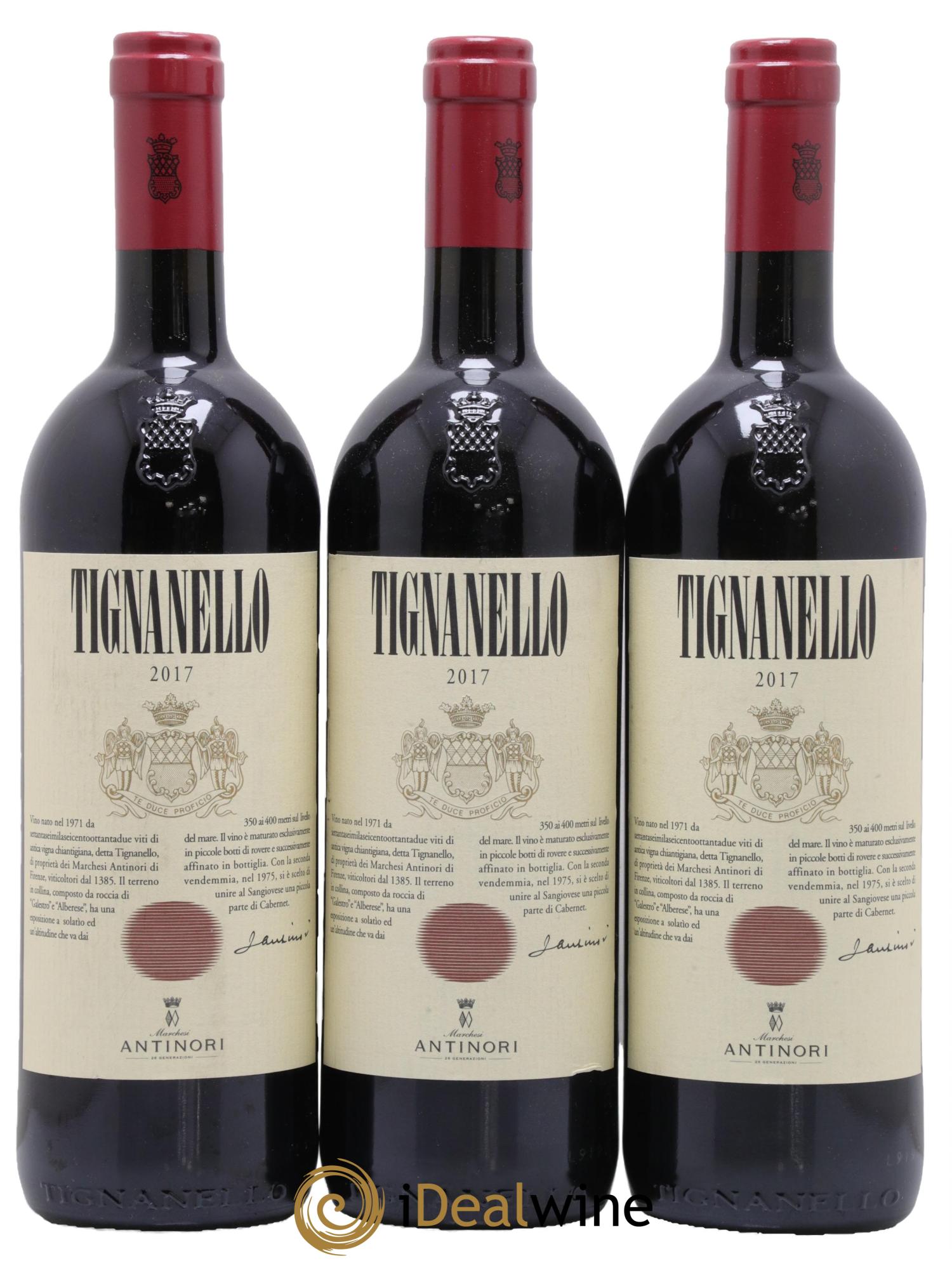 Toscana IGT Tignanello Tenuta Tignanello - Antinori 2017 - Lotto di 3 bottiglie - 0