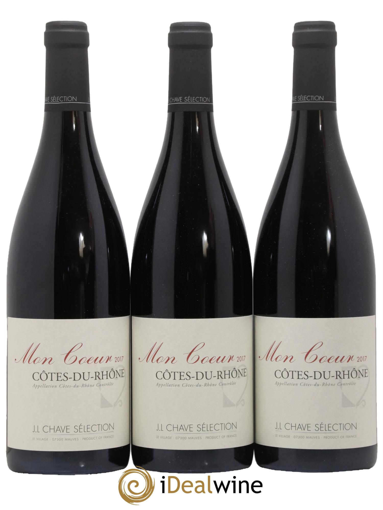 Côtes du Rhône Mon coeur J-L. Chave Sélection 2017 - Lot de 3 bouteilles - 0