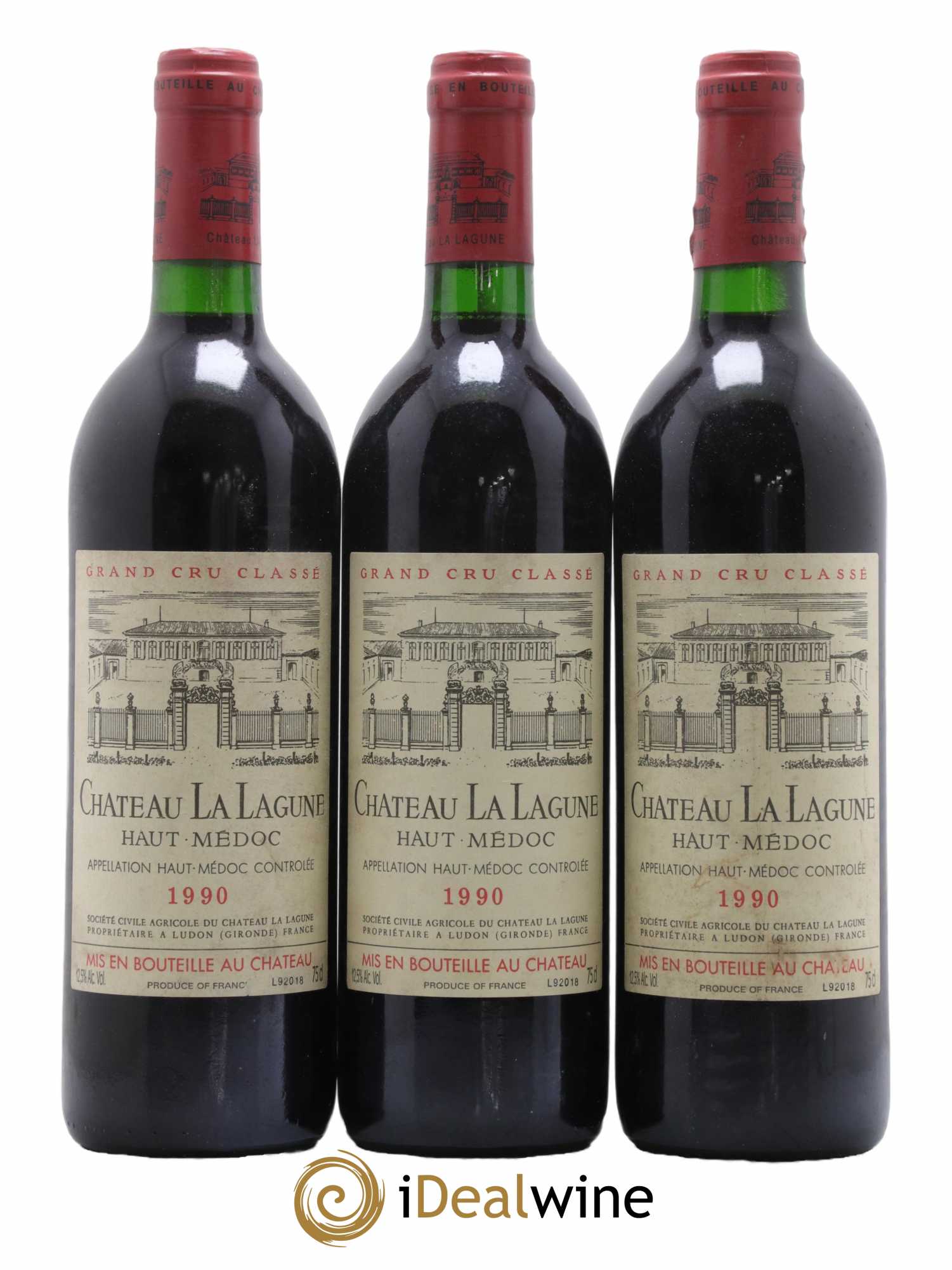 Château la Lagune 3ème Grand Cru Classé 1990 - Posten von 3 Flaschen - 0