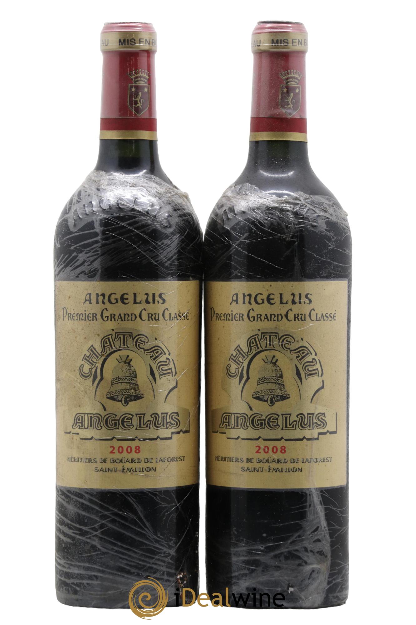 Château Angélus 1er Grand Cru Classé A 2008 - Posten von 2 Flaschen - 0