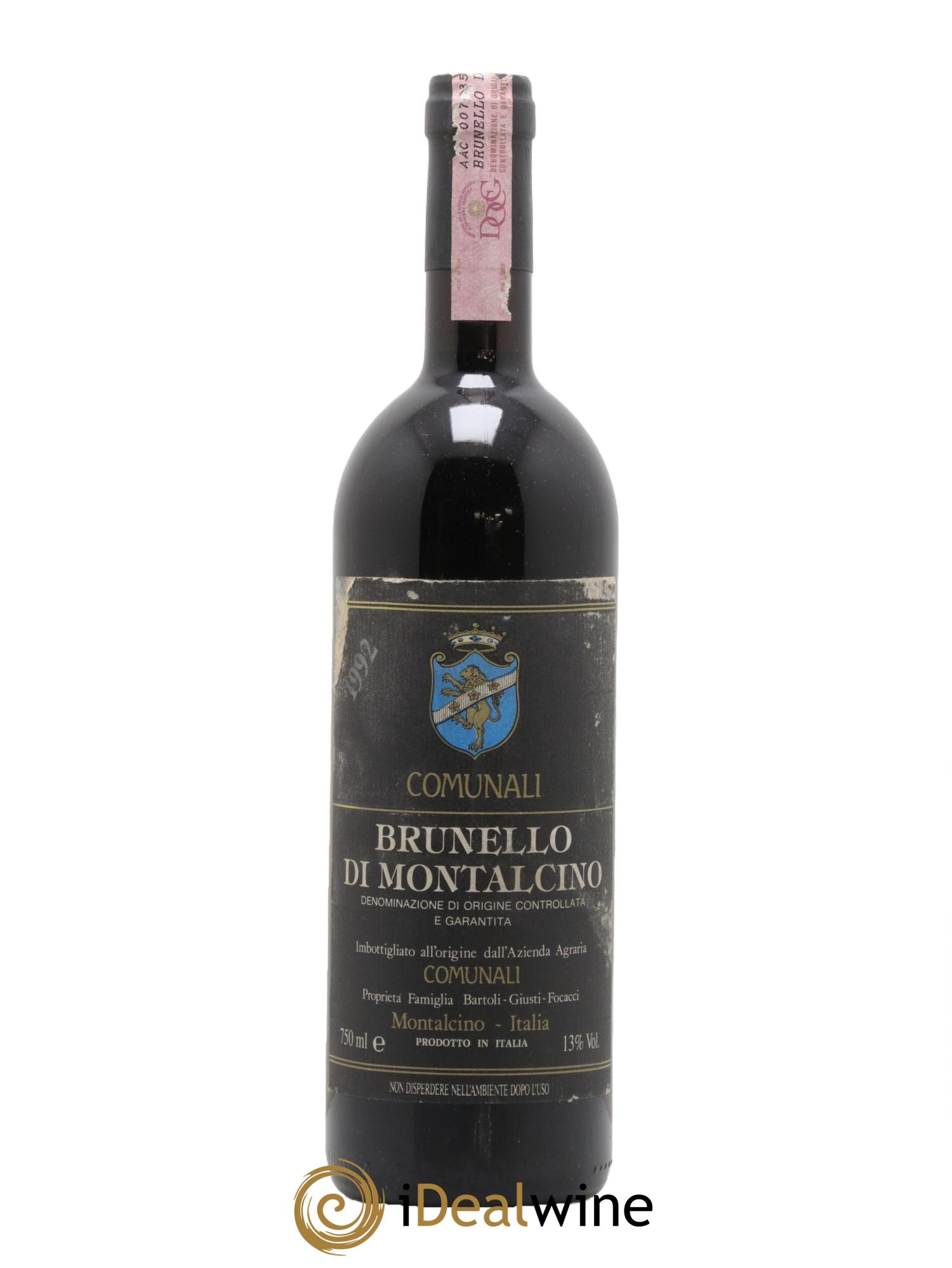 Brunello di Montalcino DOCG Comunali 1992 - Lotto di 1 bottiglia - 0