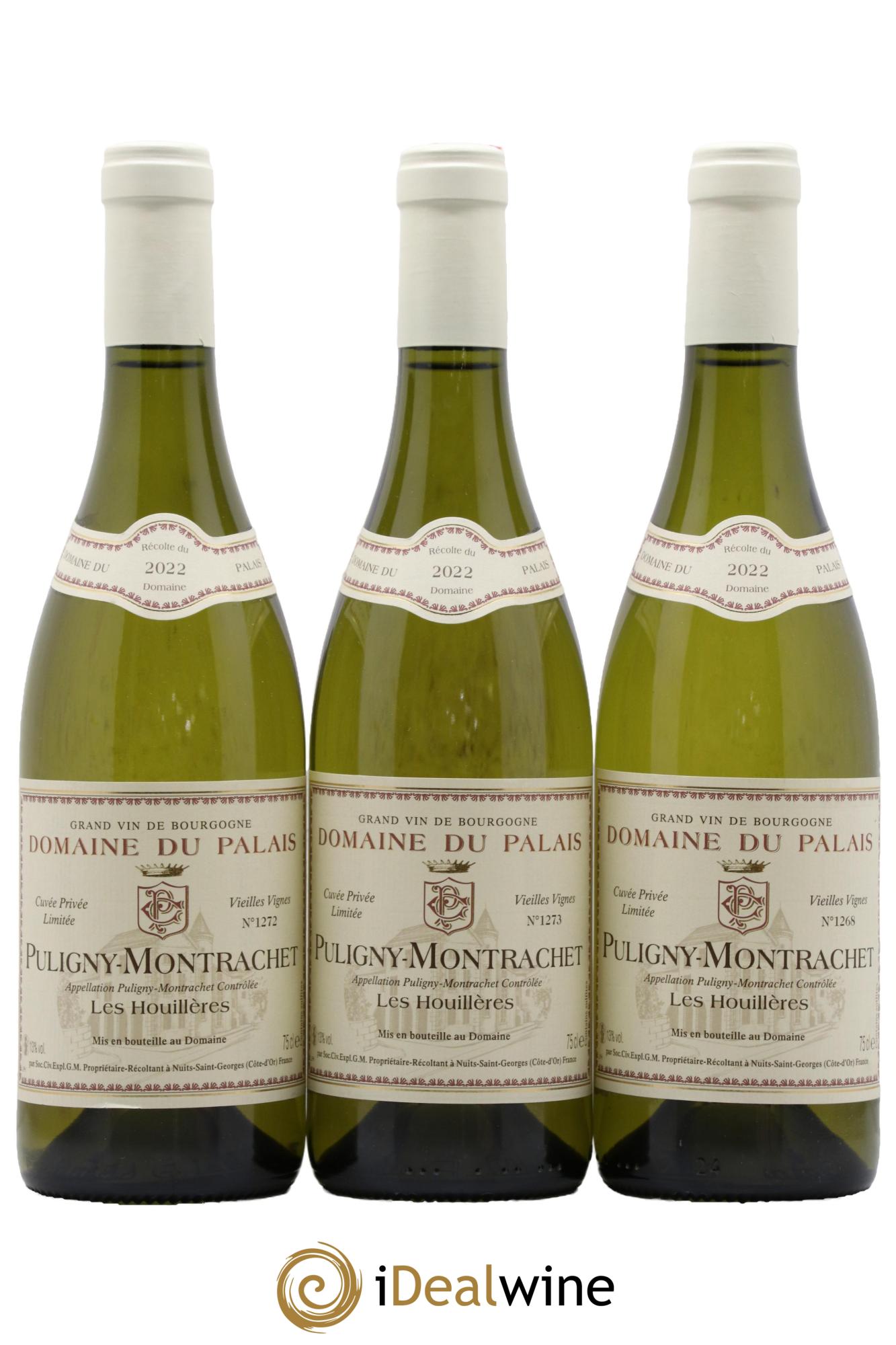 Puligny-Montrachet Les Houillères Vieilles Vignes Domaine du Palais 2022 - Posten von 3 Flaschen - 0