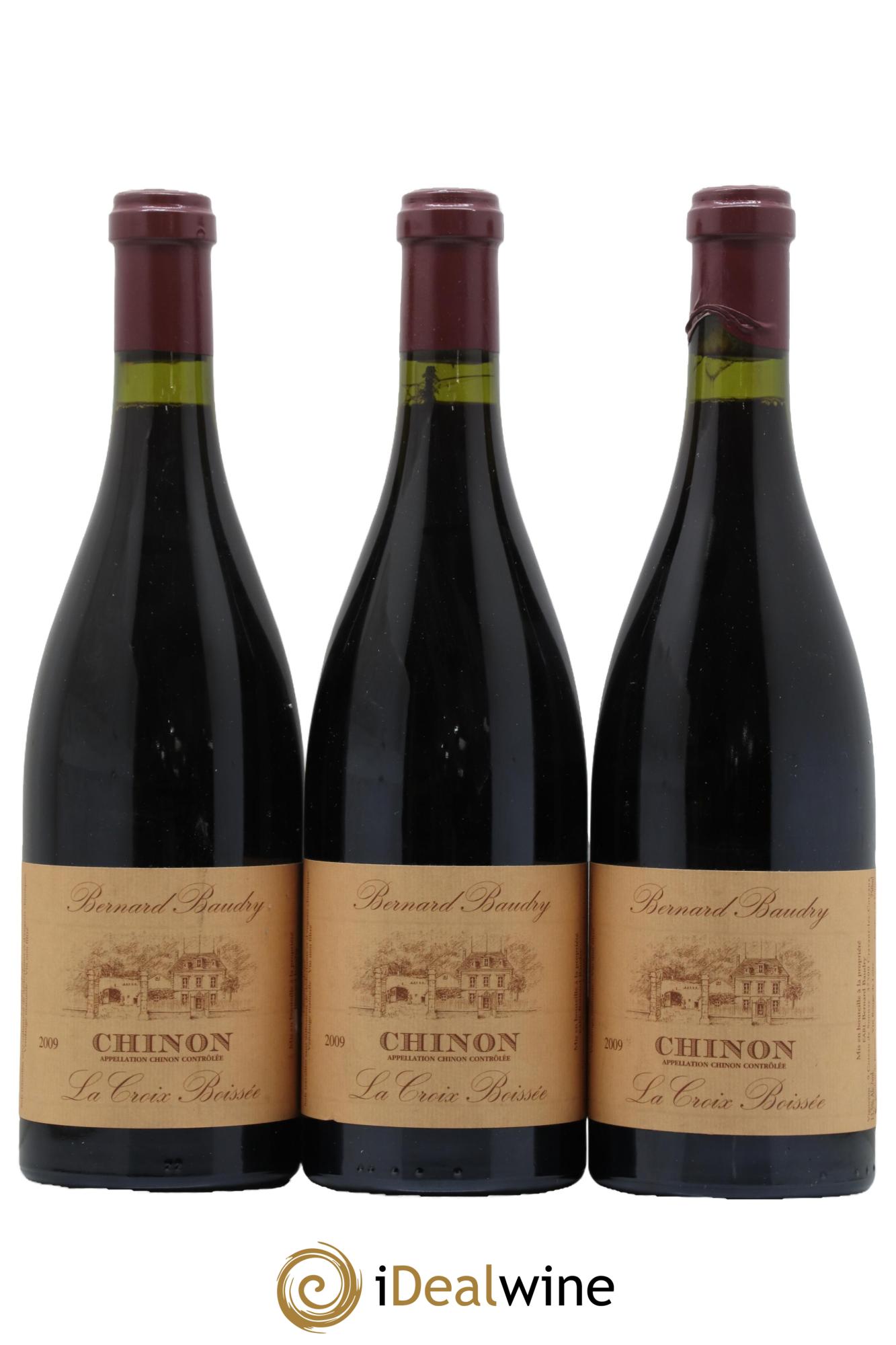 Chinon La Croix Boissée Bernard Baudry 2009 - Lot de 3 bouteilles - 0