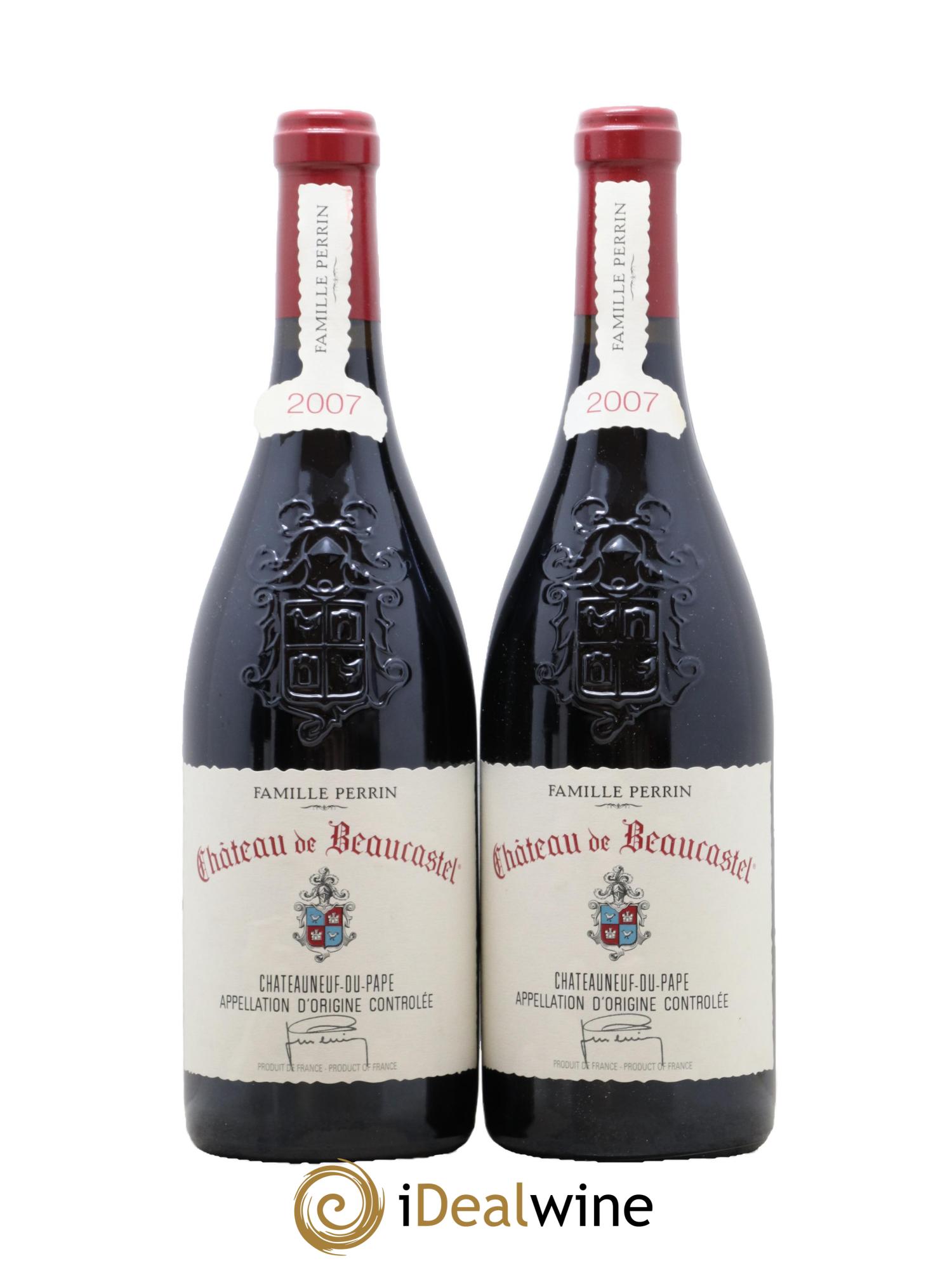 Châteauneuf-du-Pape Château de Beaucastel Famille Perrin 2007 - Lot de 2 bouteilles - 0