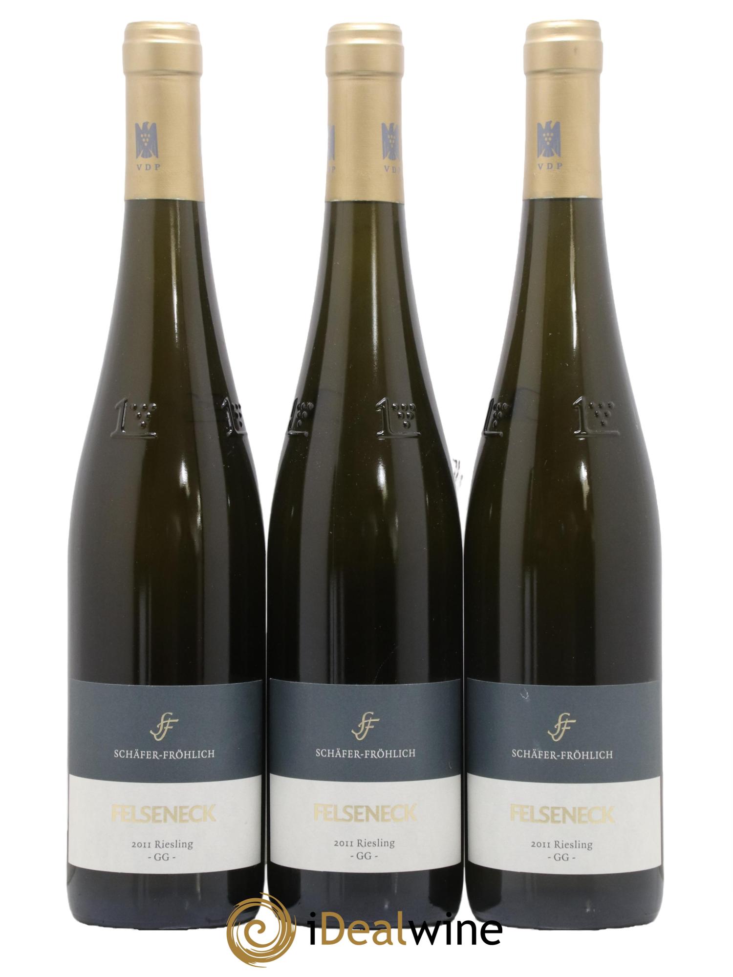 Allemagne Nahe Riesling Grosses Gewachs Bockenauer Felseneck Schafer-Frohlich 2011 - Lot de 3 bouteilles - 0