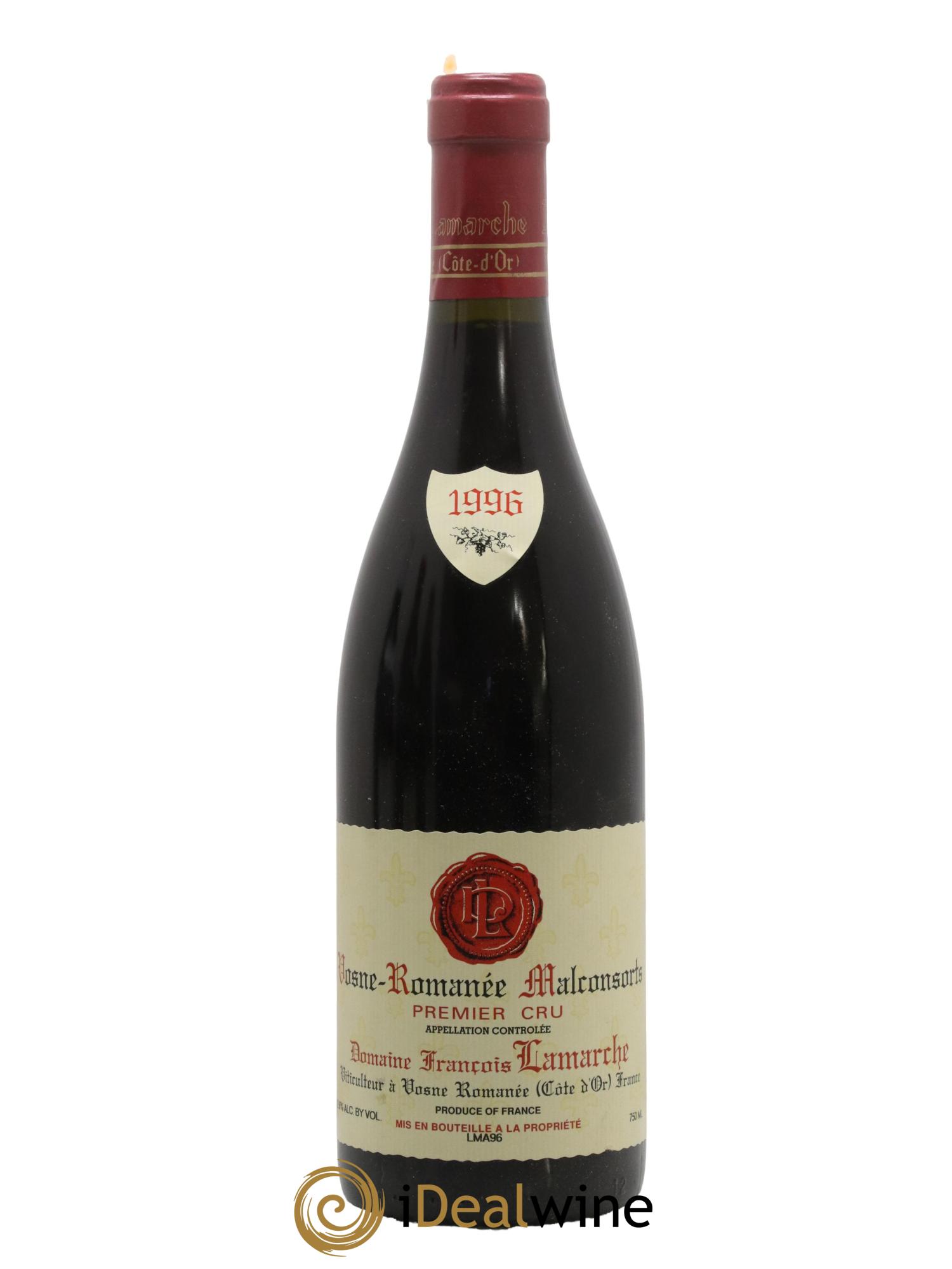 Vosne-Romanée 1er Cru Les Malconsorts Lamarche (Domaine) 1996 - Lot de 1 bouteille - 0