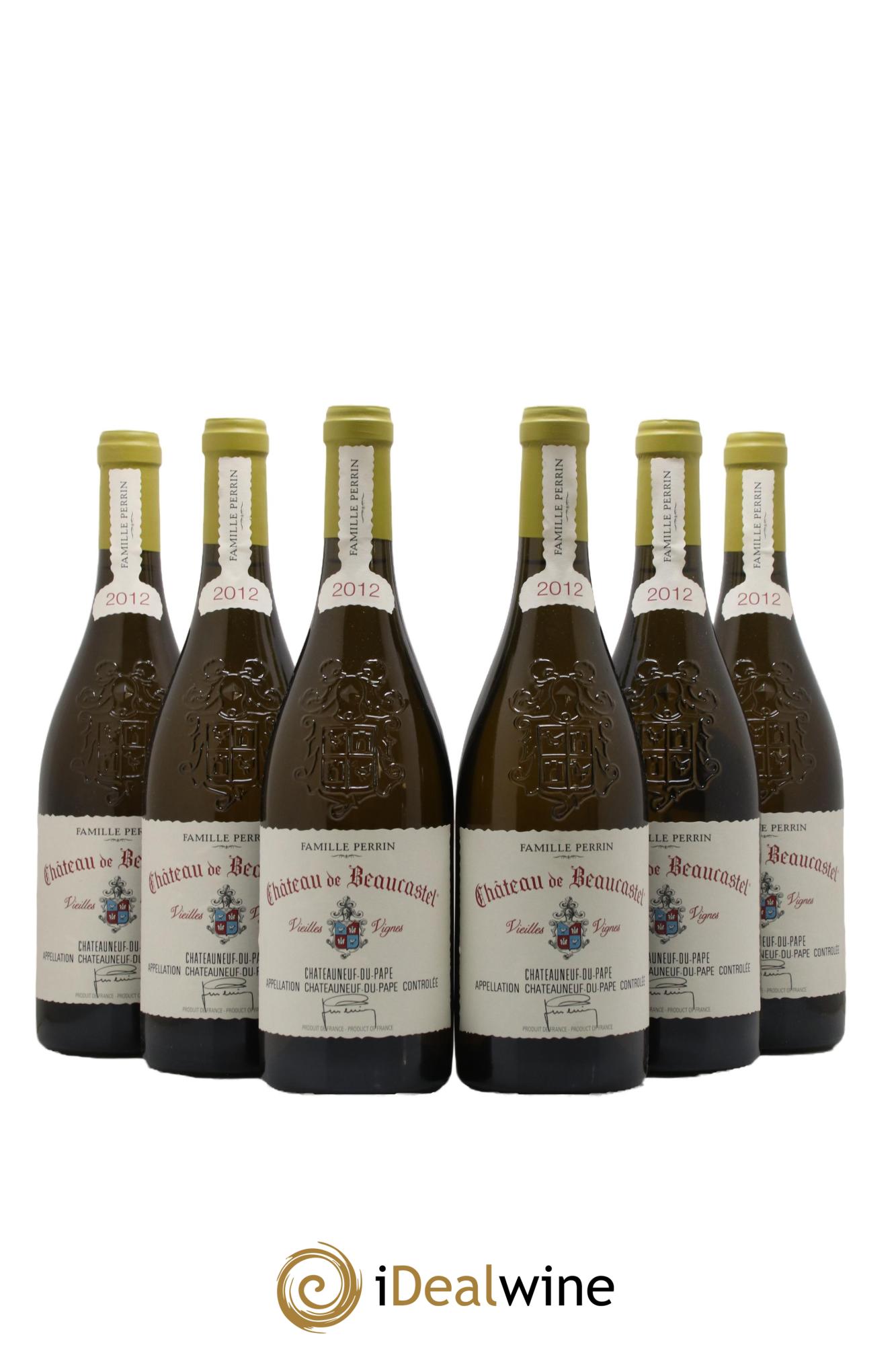 Châteauneuf-du-Pape Château de Château de Beaucastel Vieilles vignes Roussanne Famille Perrin 2012 - Lotto di 6 bottiglie - 0