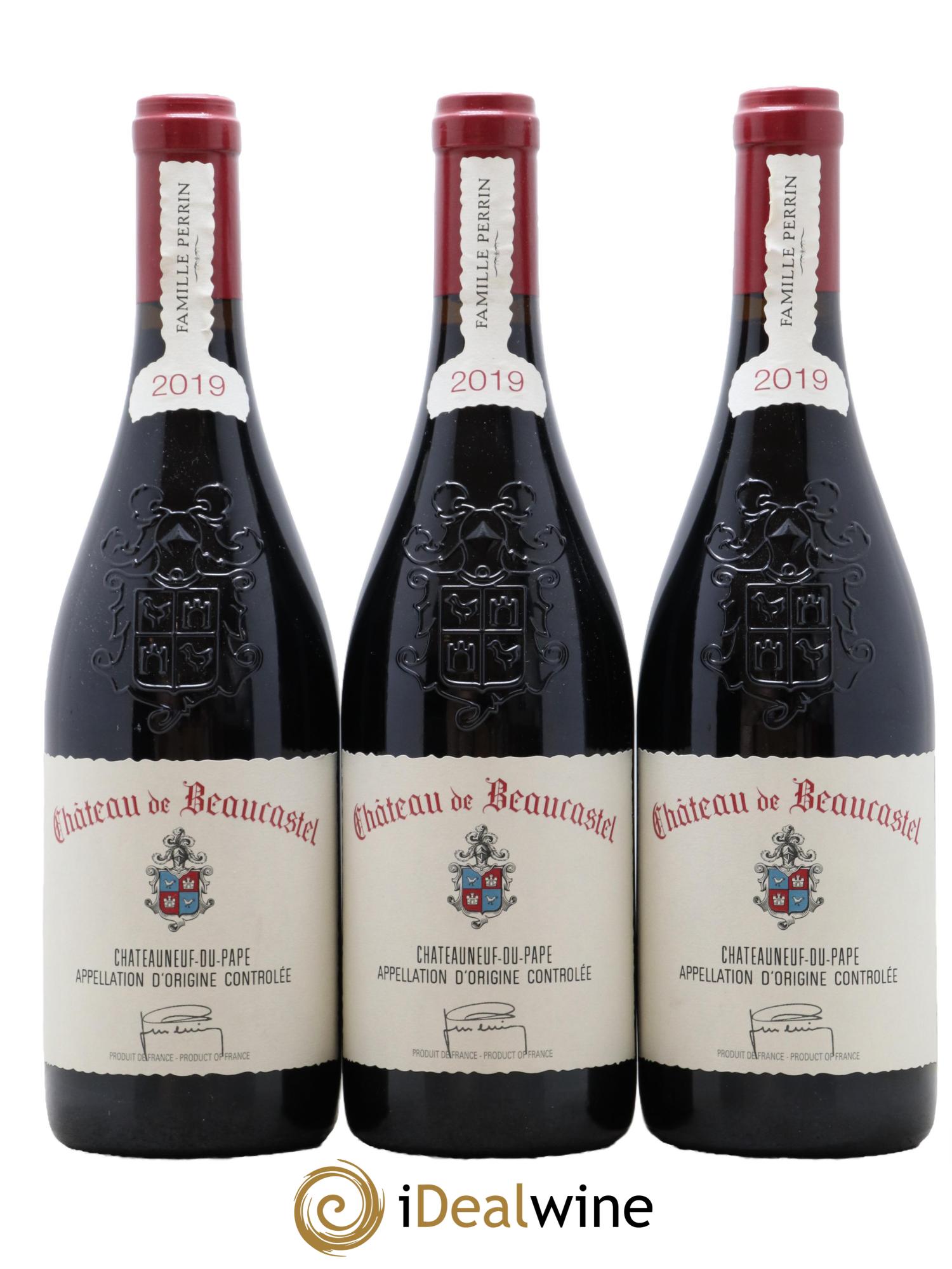 Châteauneuf-du-Pape Château de Beaucastel Famille Perrin 2019 - Lot de 3 bouteilles - 0