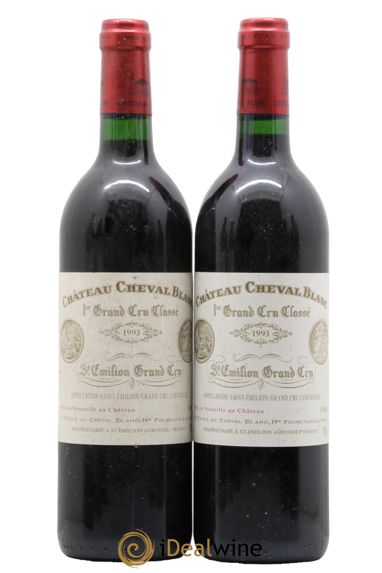 Château Cheval Blanc 1er Grand Cru Classé A 1993 - Lot of 2 bottles - 0