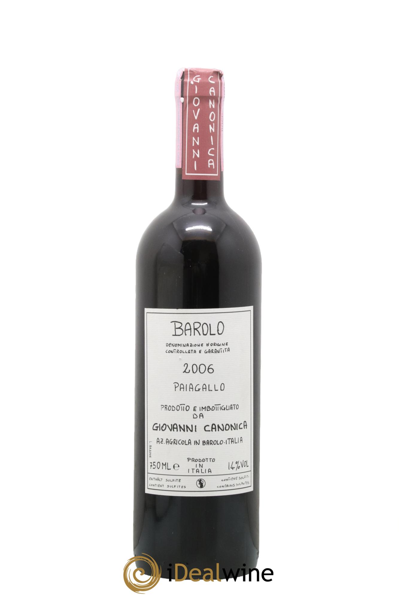 Barolo DOCG Paiagallo Giovanni Canonica 2006 - Posten von 1 Flasche - 0